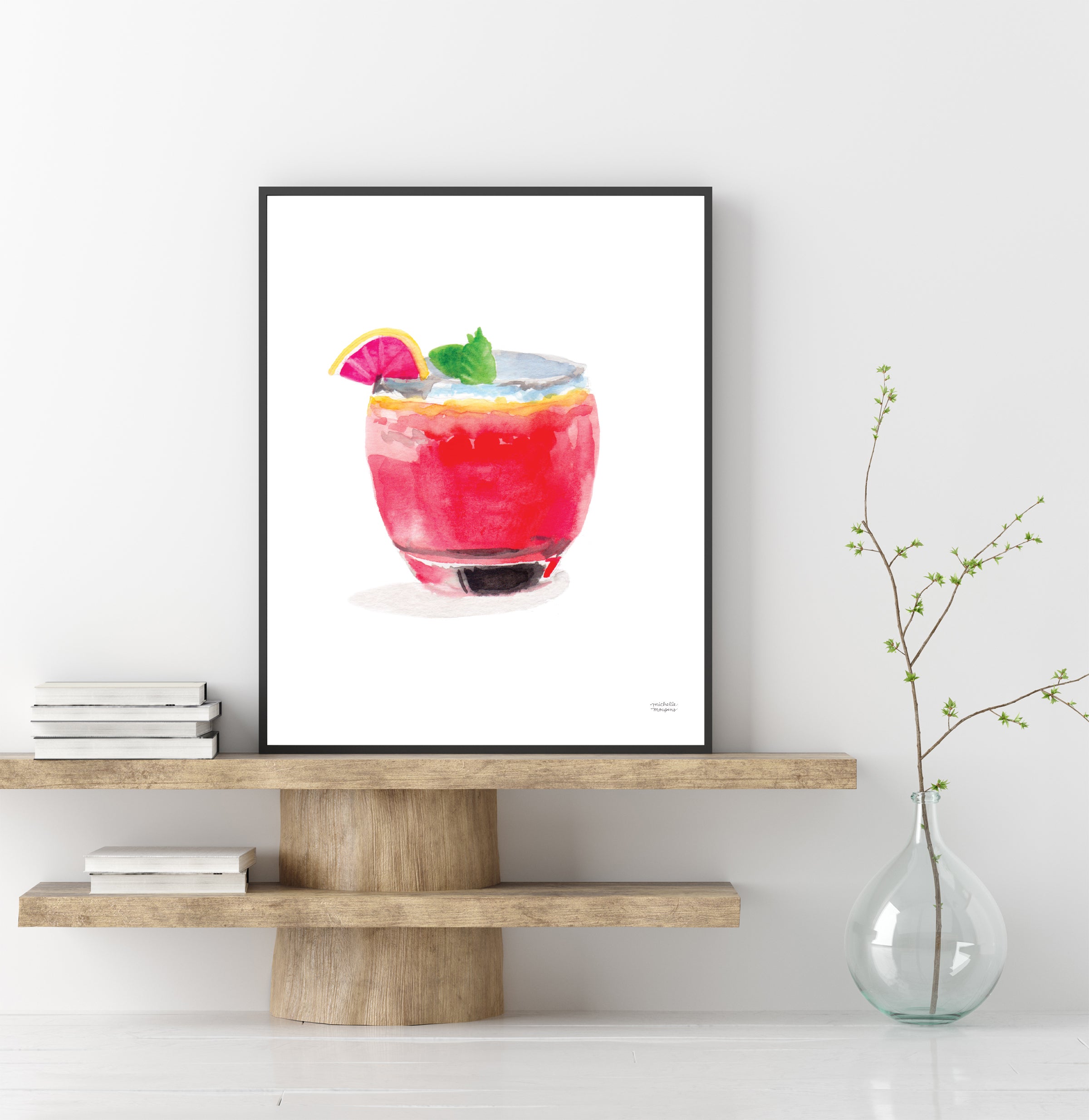 Blood Orange Cocktail Art Print