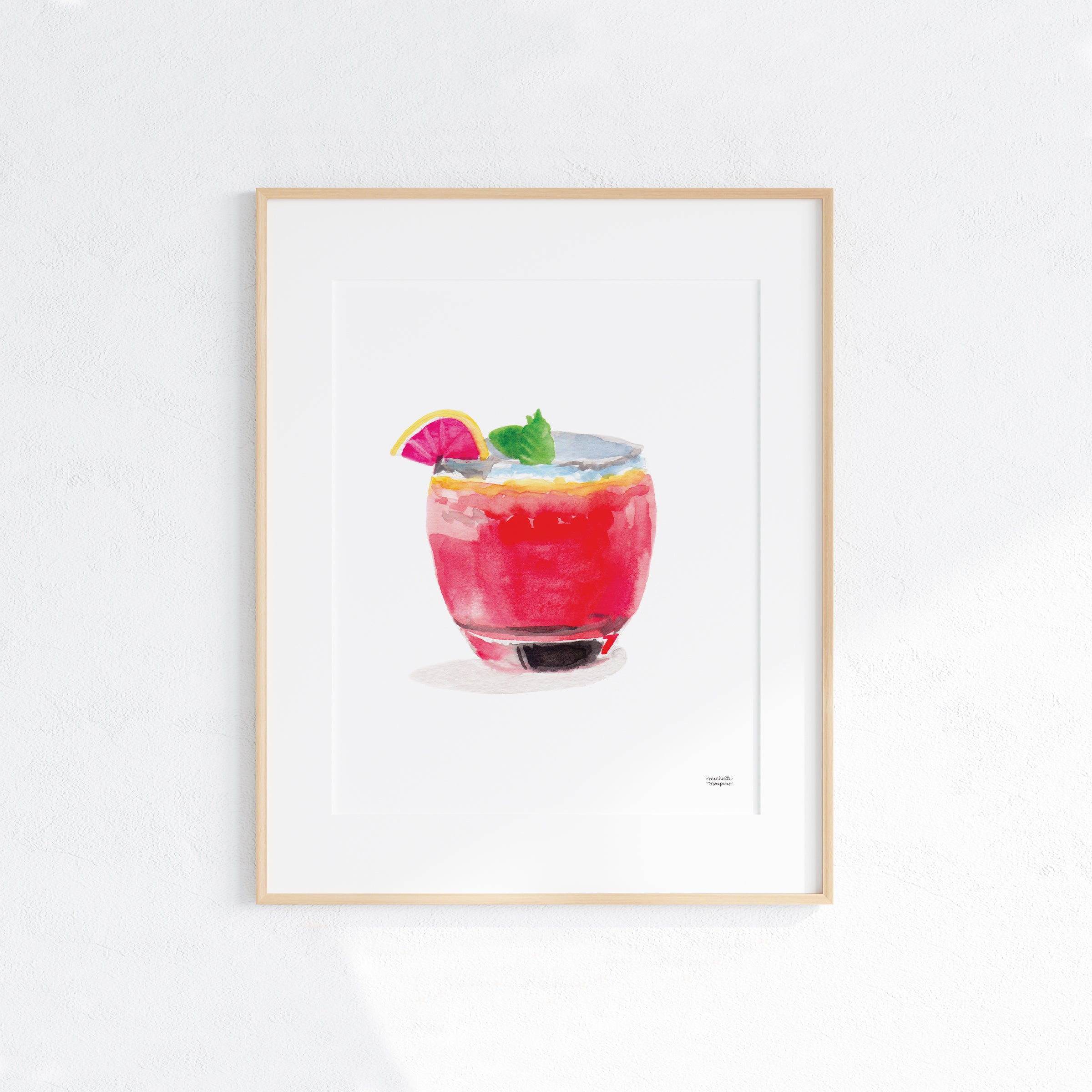 Blood Orange Cocktail Art Print