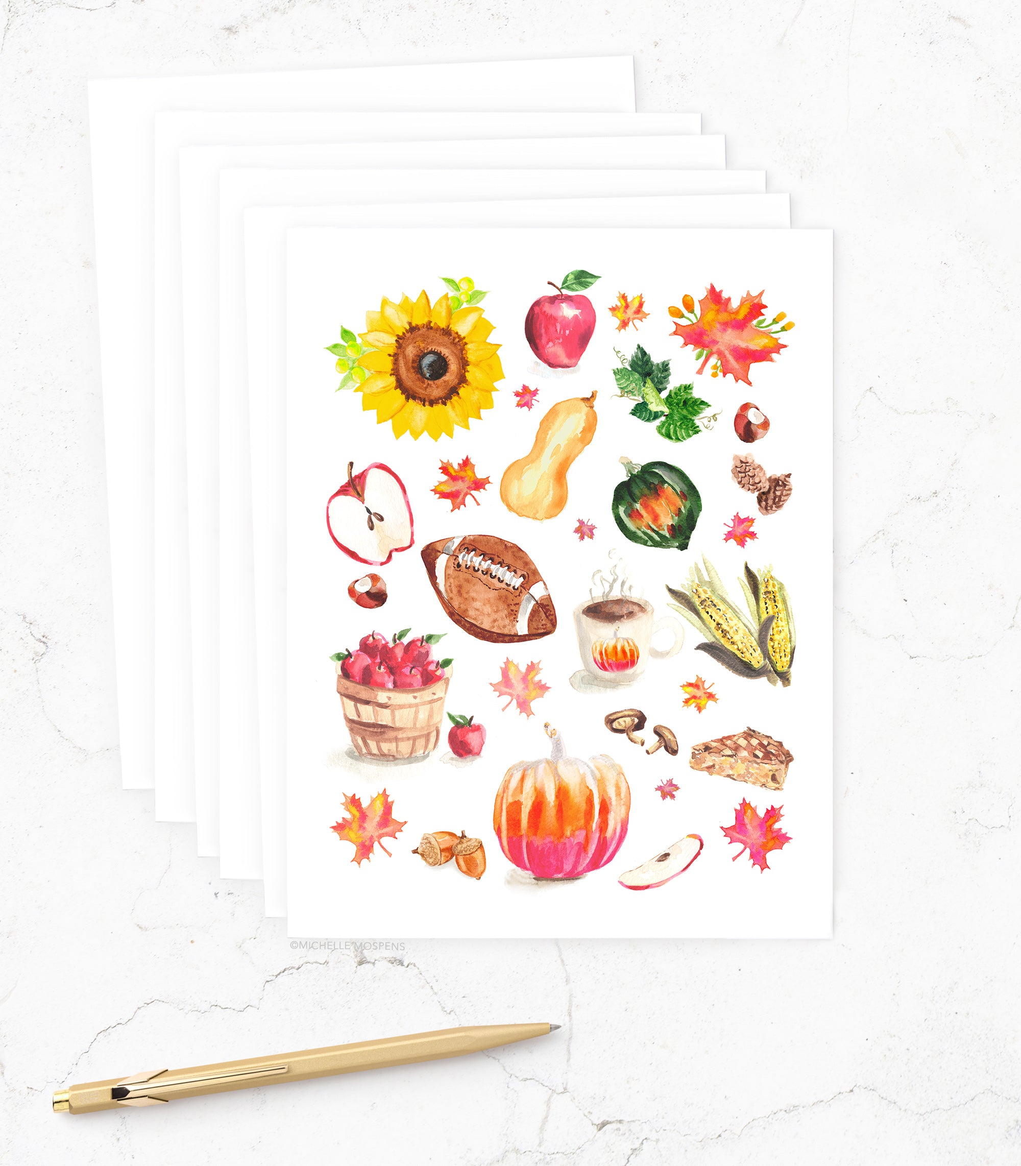 Illustrated Fall Favorites Card Set