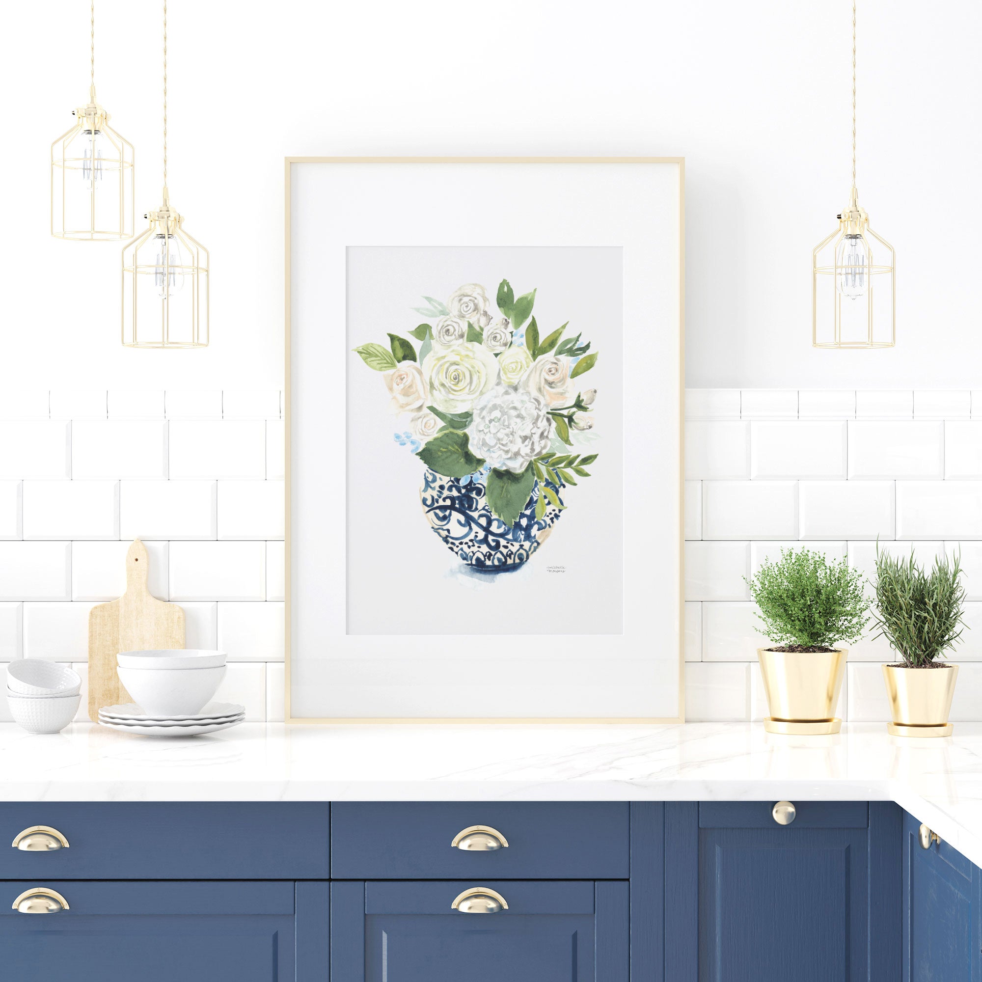 Ginger Jar Bouquet No12 Art Print
