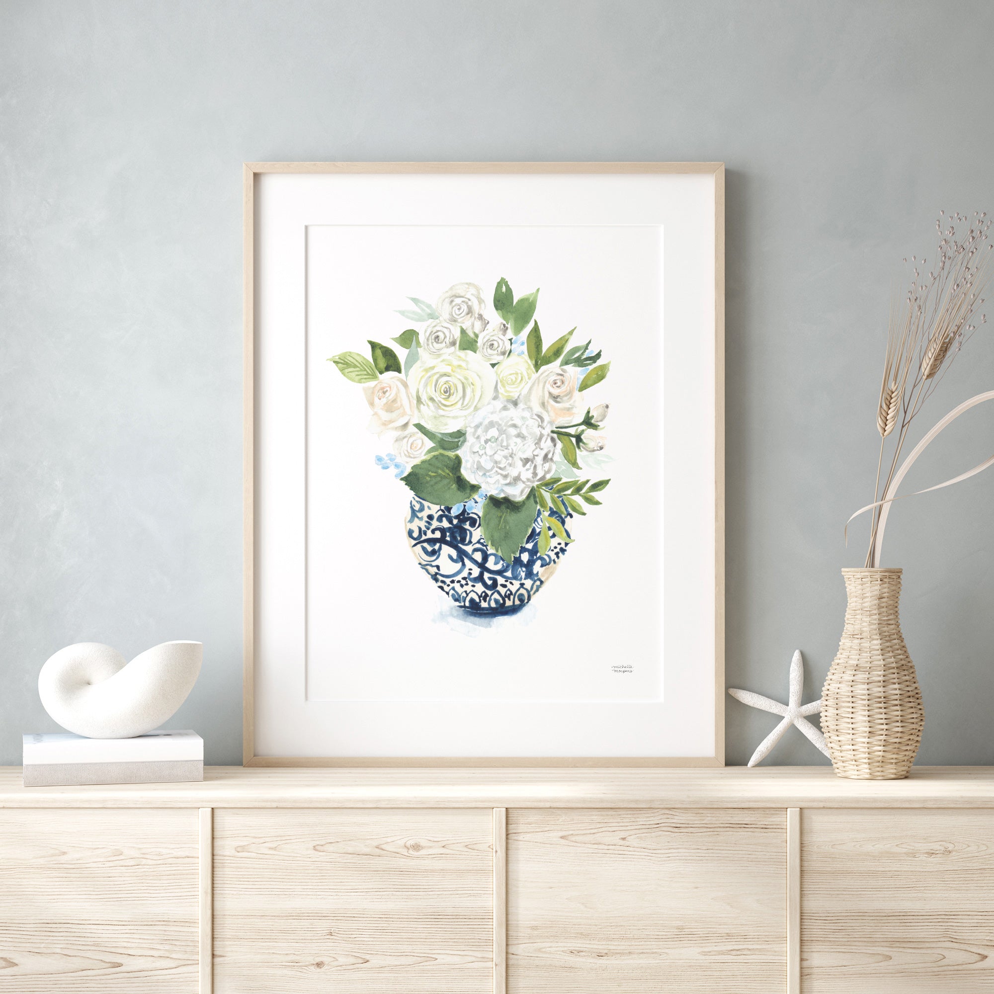 Ginger Jar Bouquet No12 Art Print