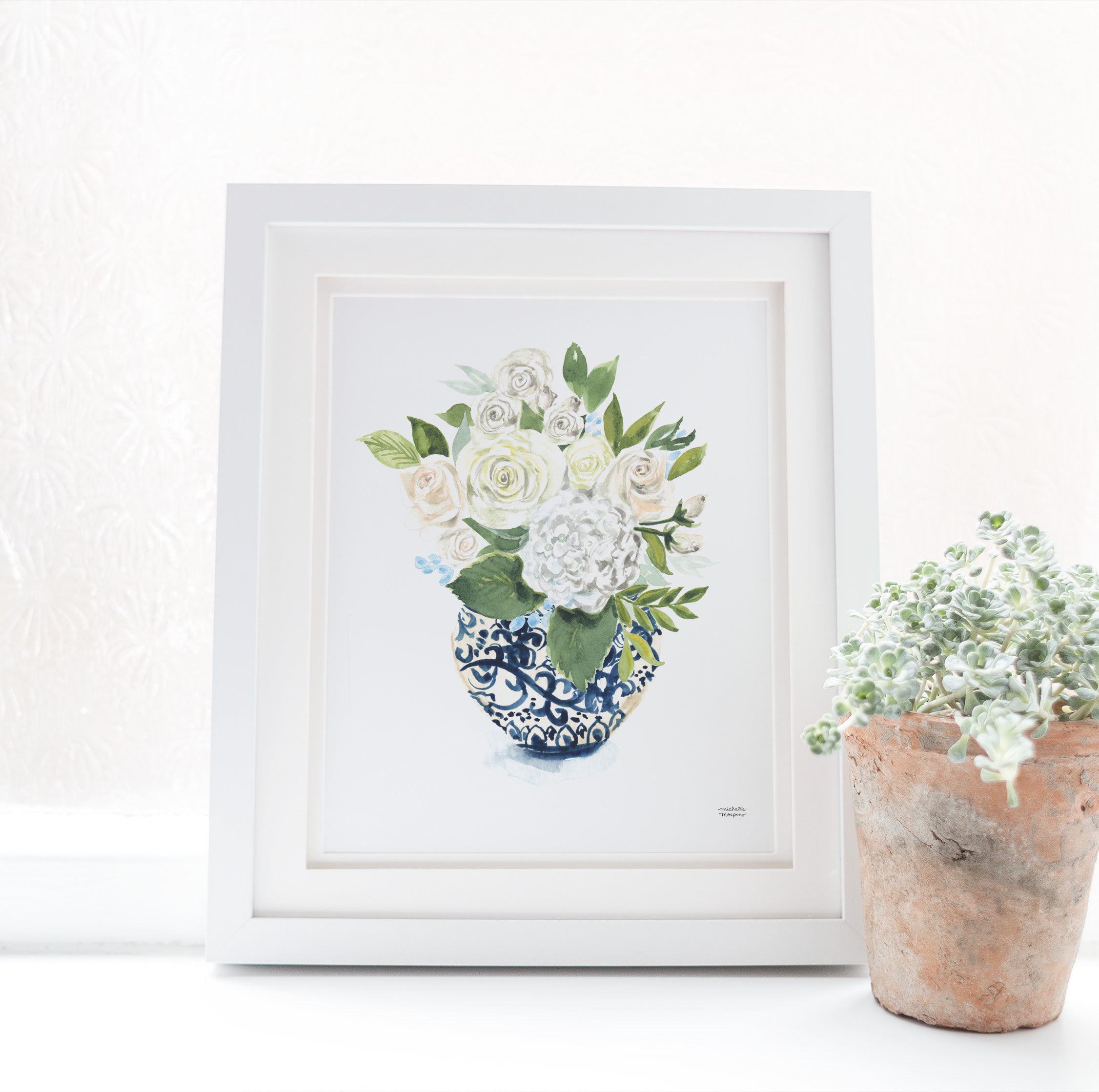Ginger Jar Bouquet No12 Art Print
