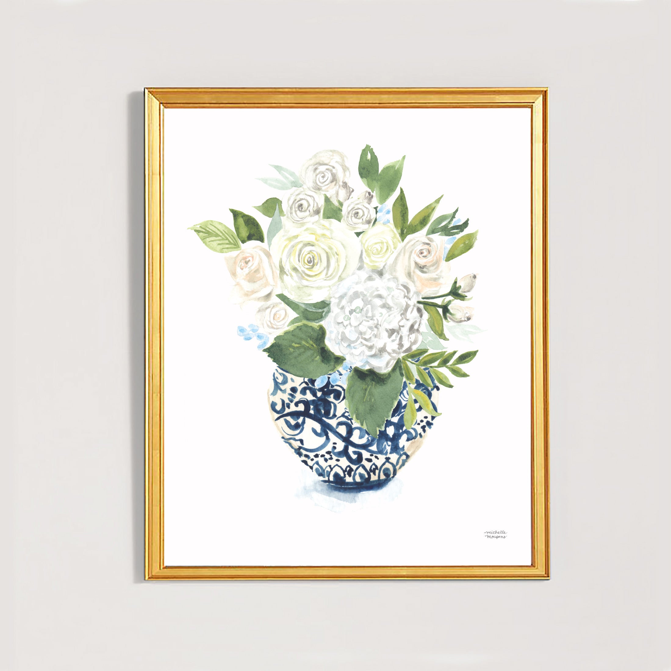 Ginger Jar Bouquet No12 Art Print