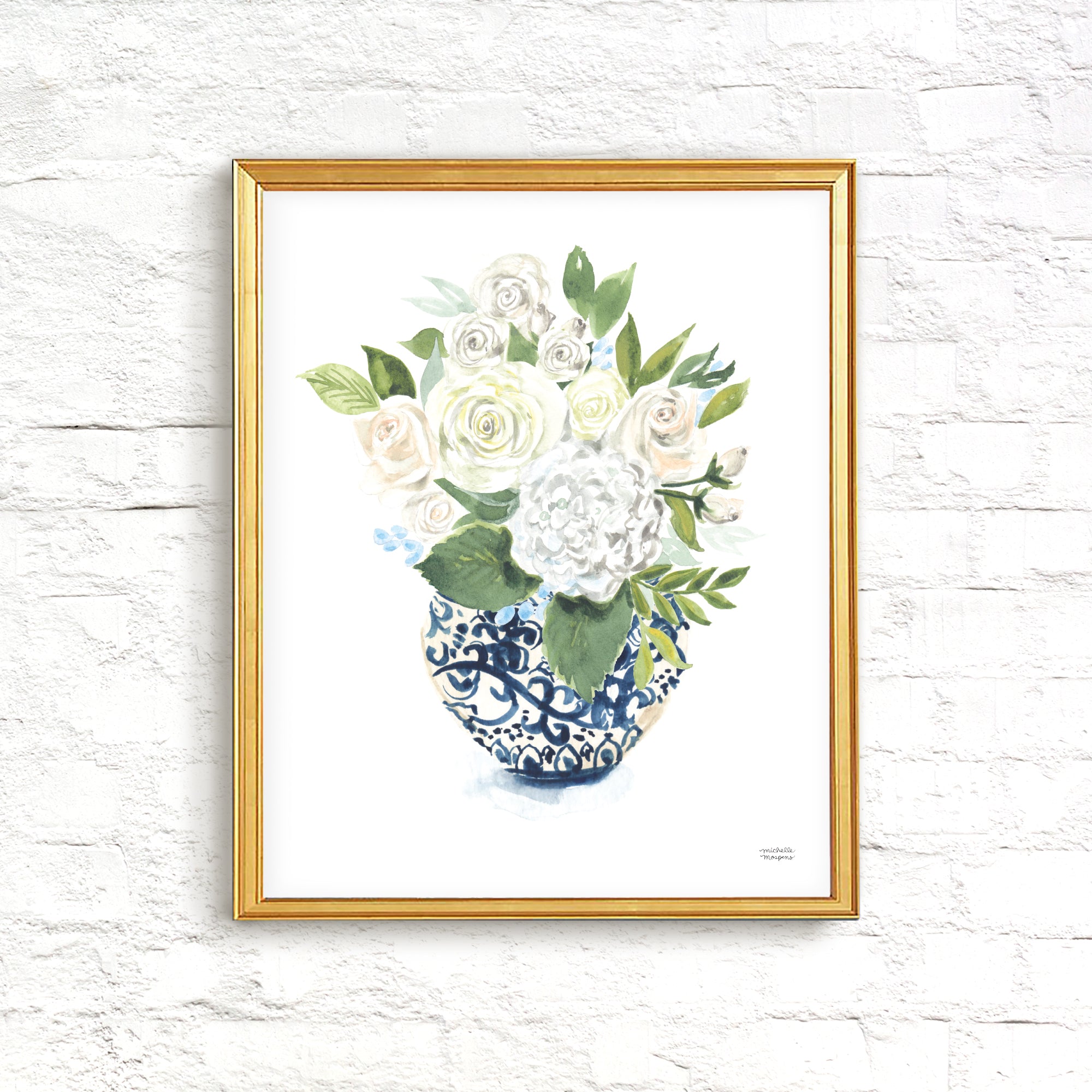 Ginger Jar Bouquet No12 Art Print