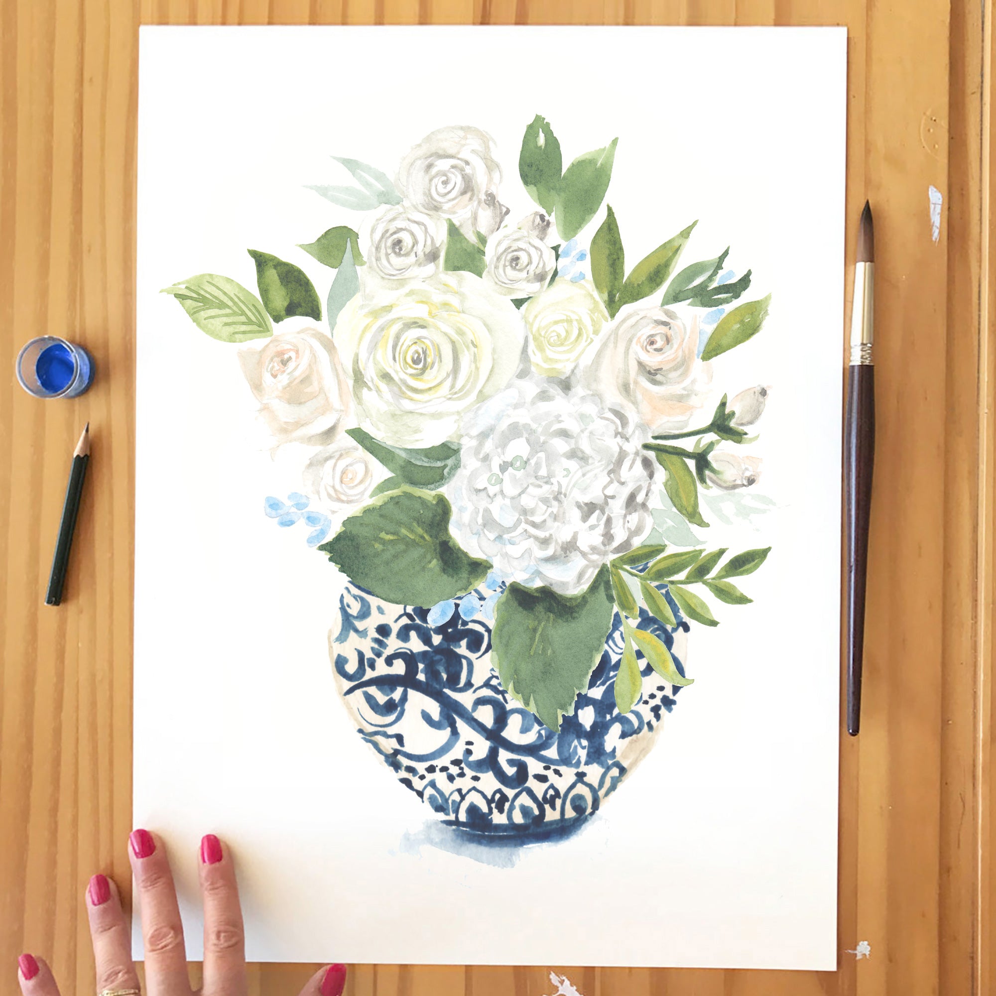 Ginger Jar Bouquet No12 Art Print