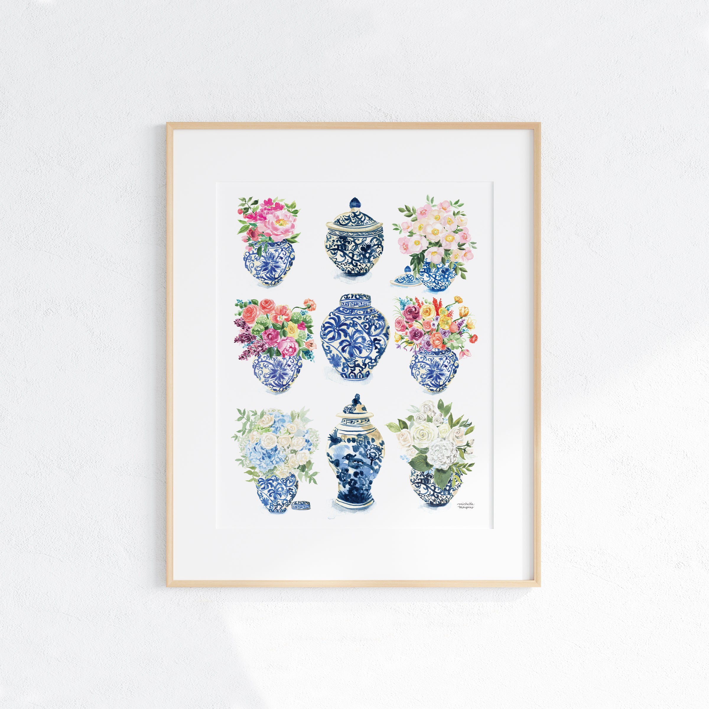 Watercolor Art Print - Ginger Jars Collection