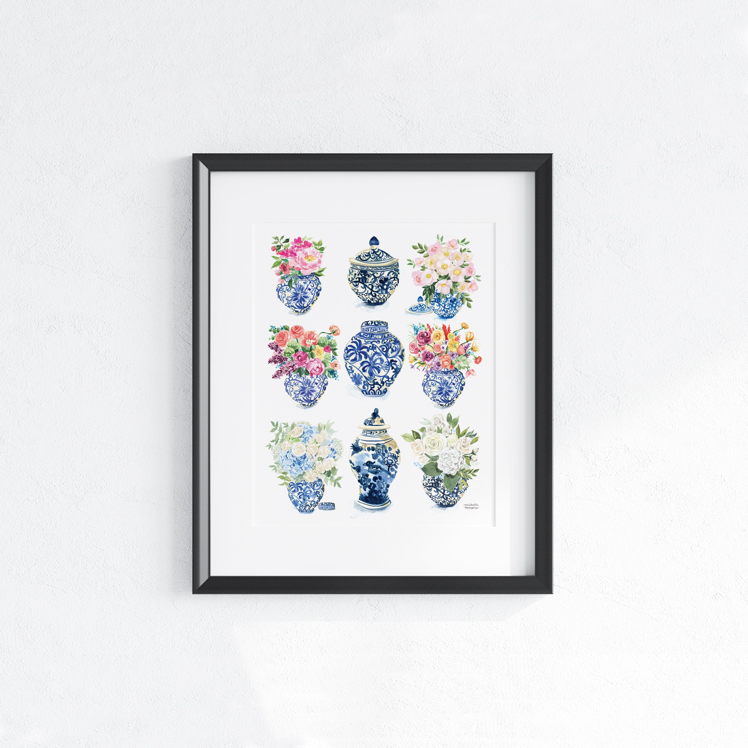 Watercolor Art Print - Ginger Jars Collection
