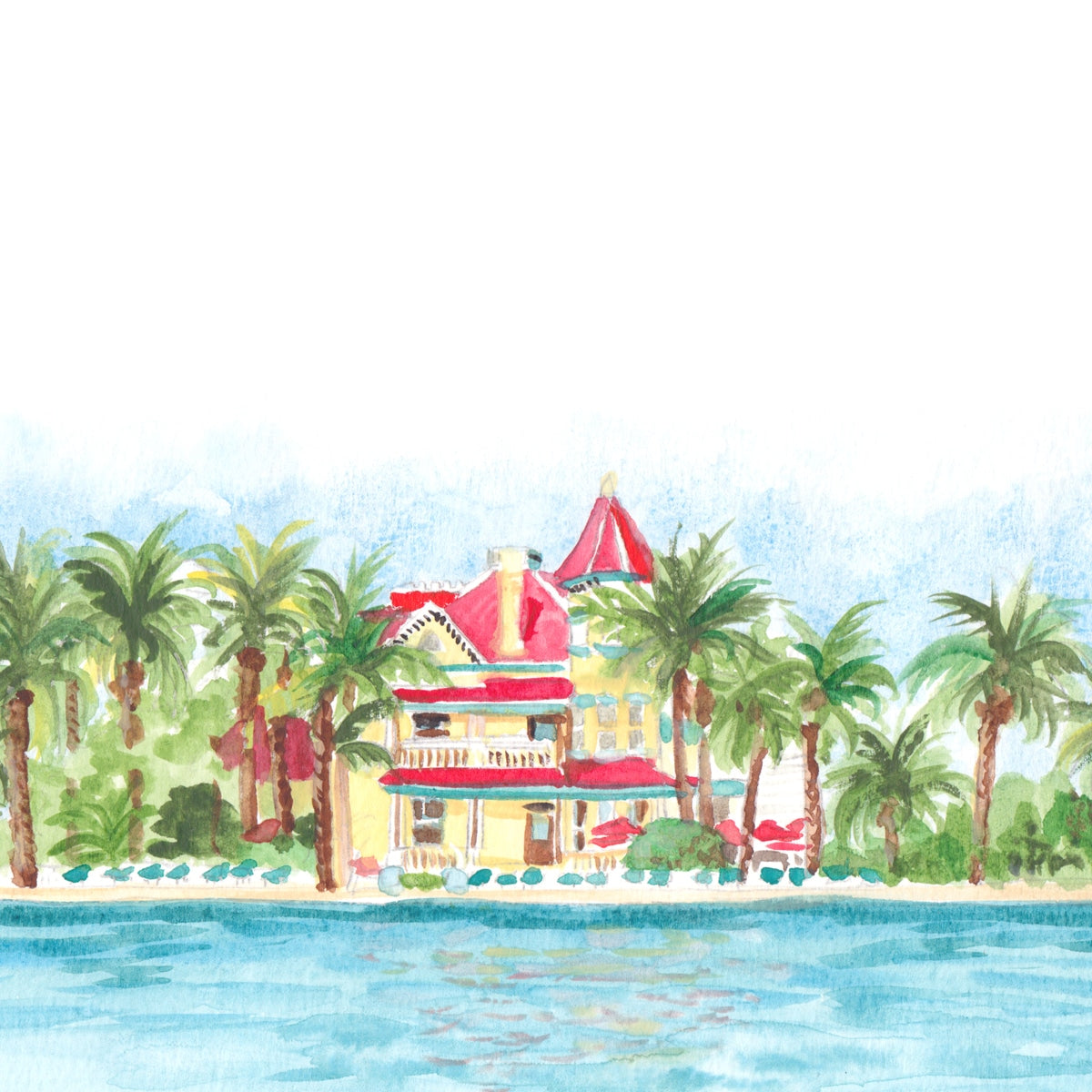 Custom Hand-painted House Illustration