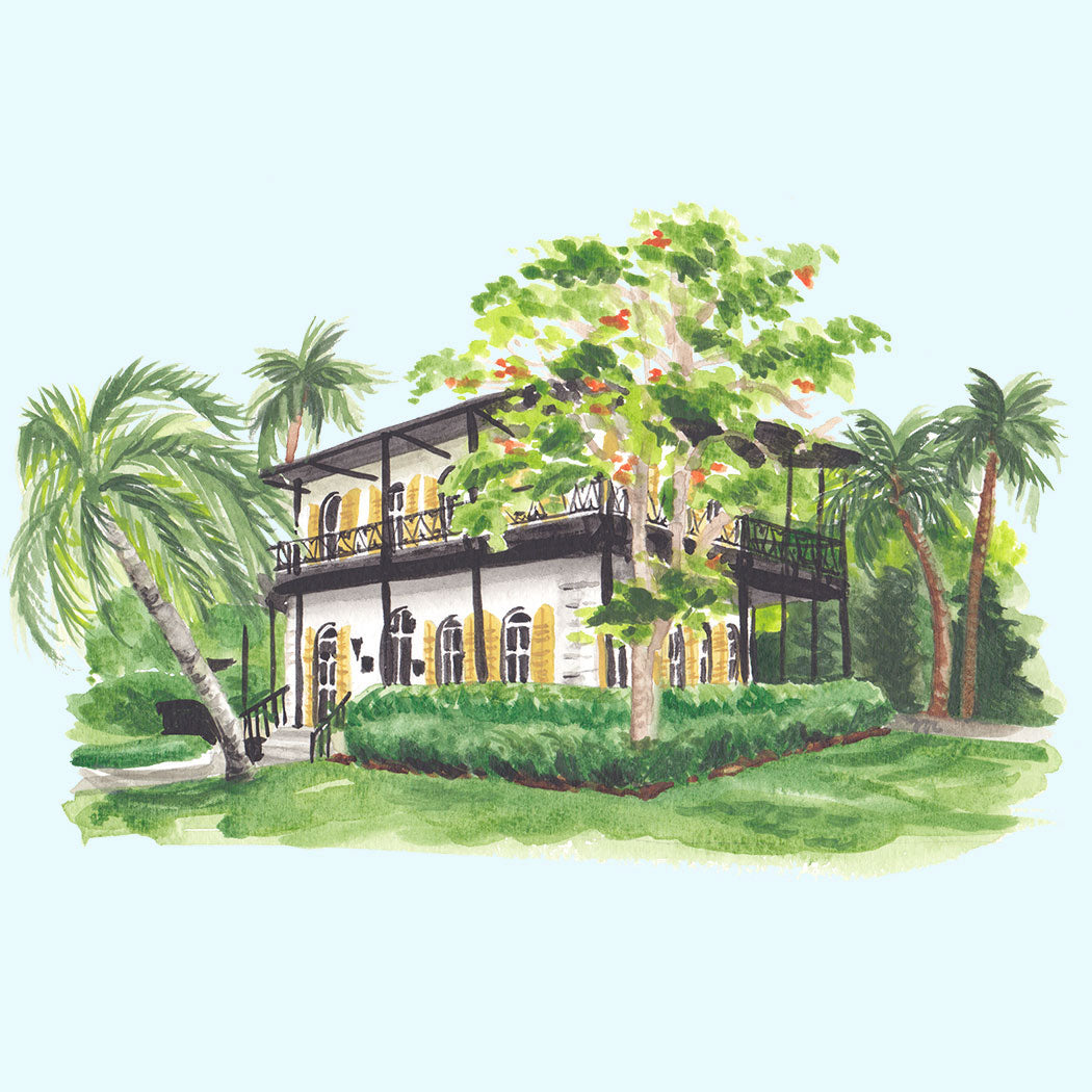 Custom Hand-painted House Illustration