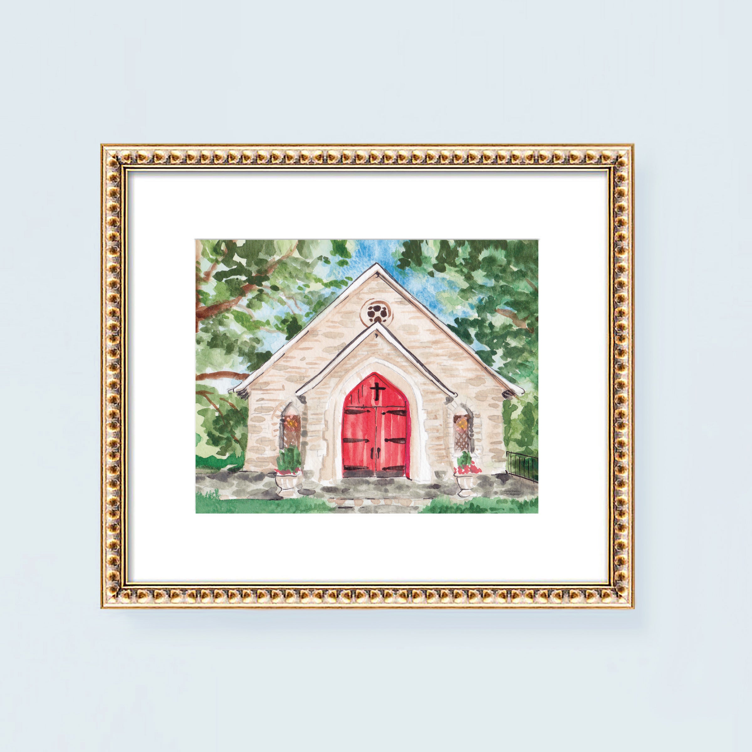 Log Cabin Church Georgia Art Print