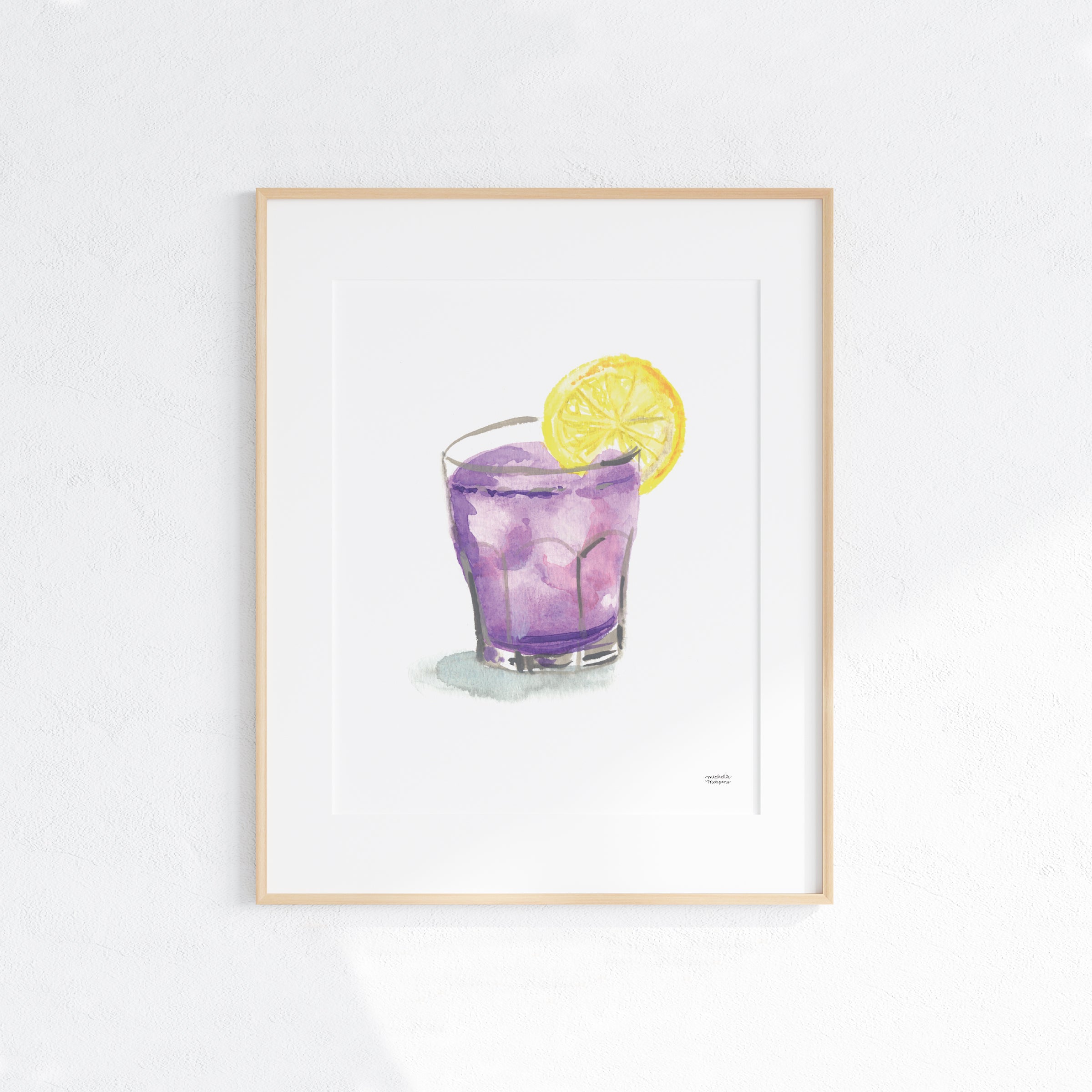 Purple Orchid Cocktail Art Print