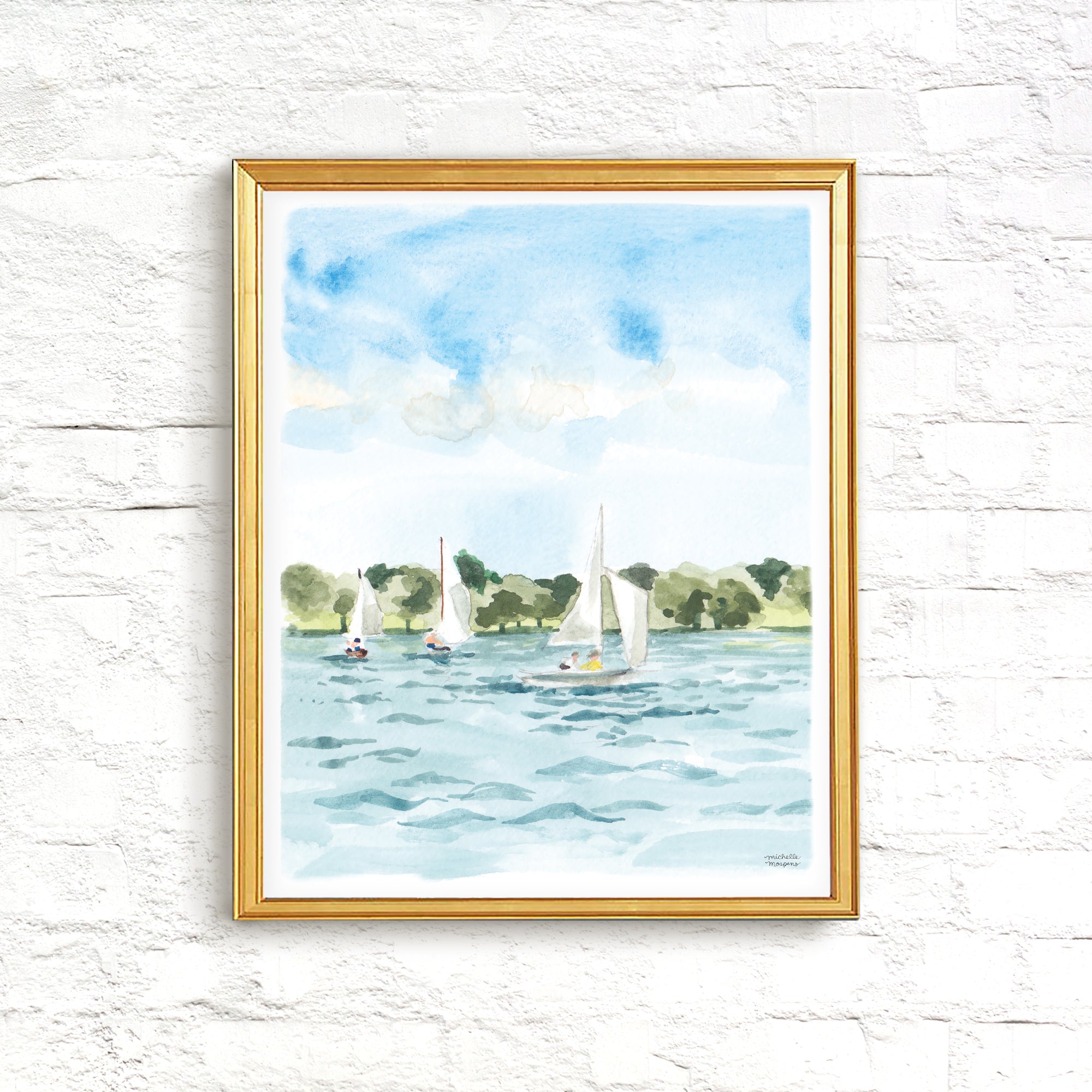 Sailing No. 2 Watercolor Art Print