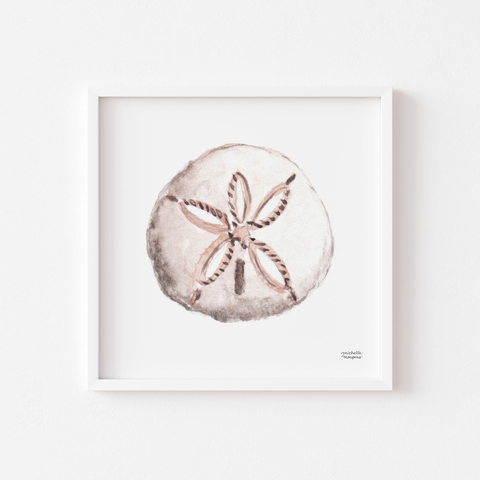 Sand Dollar Watercolor Print