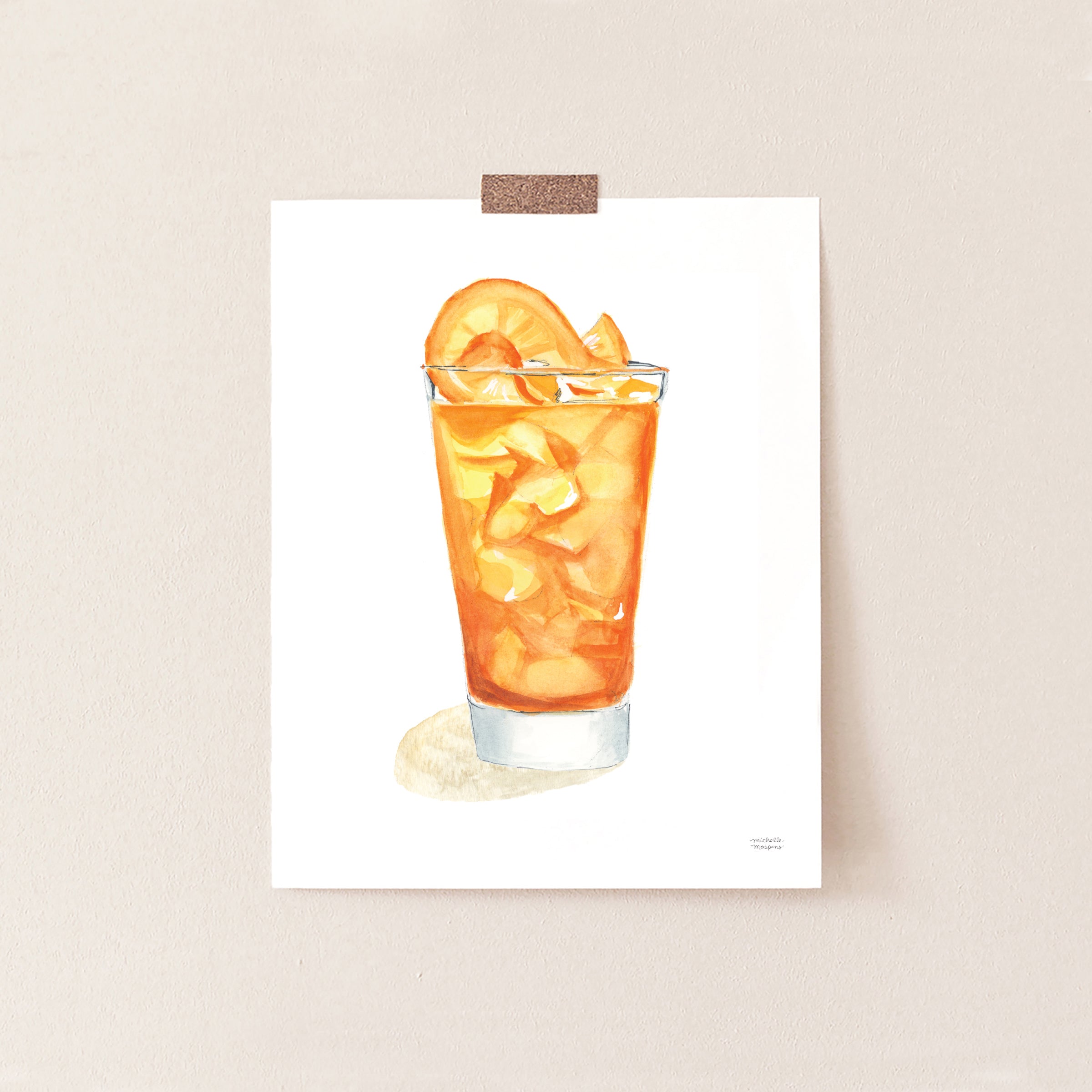 Screwdriver Cocktail Art Print