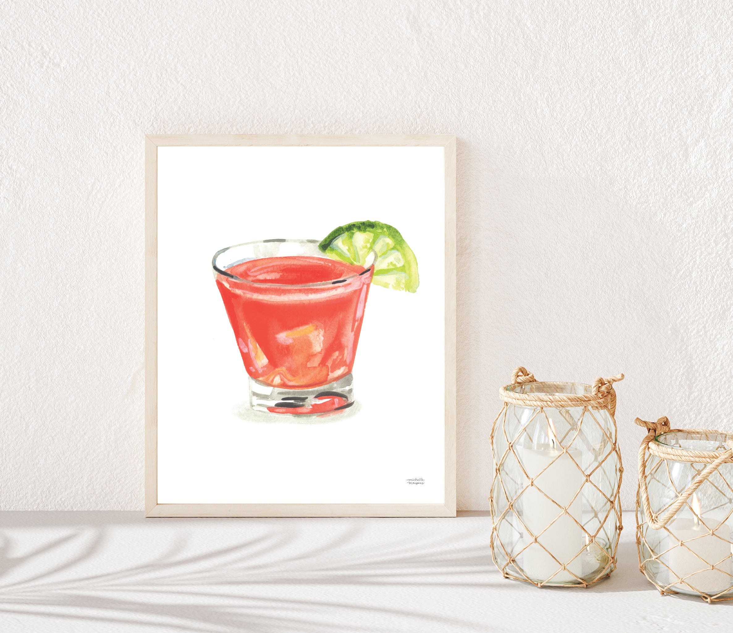 Sea Breeze Cocktail Art Print