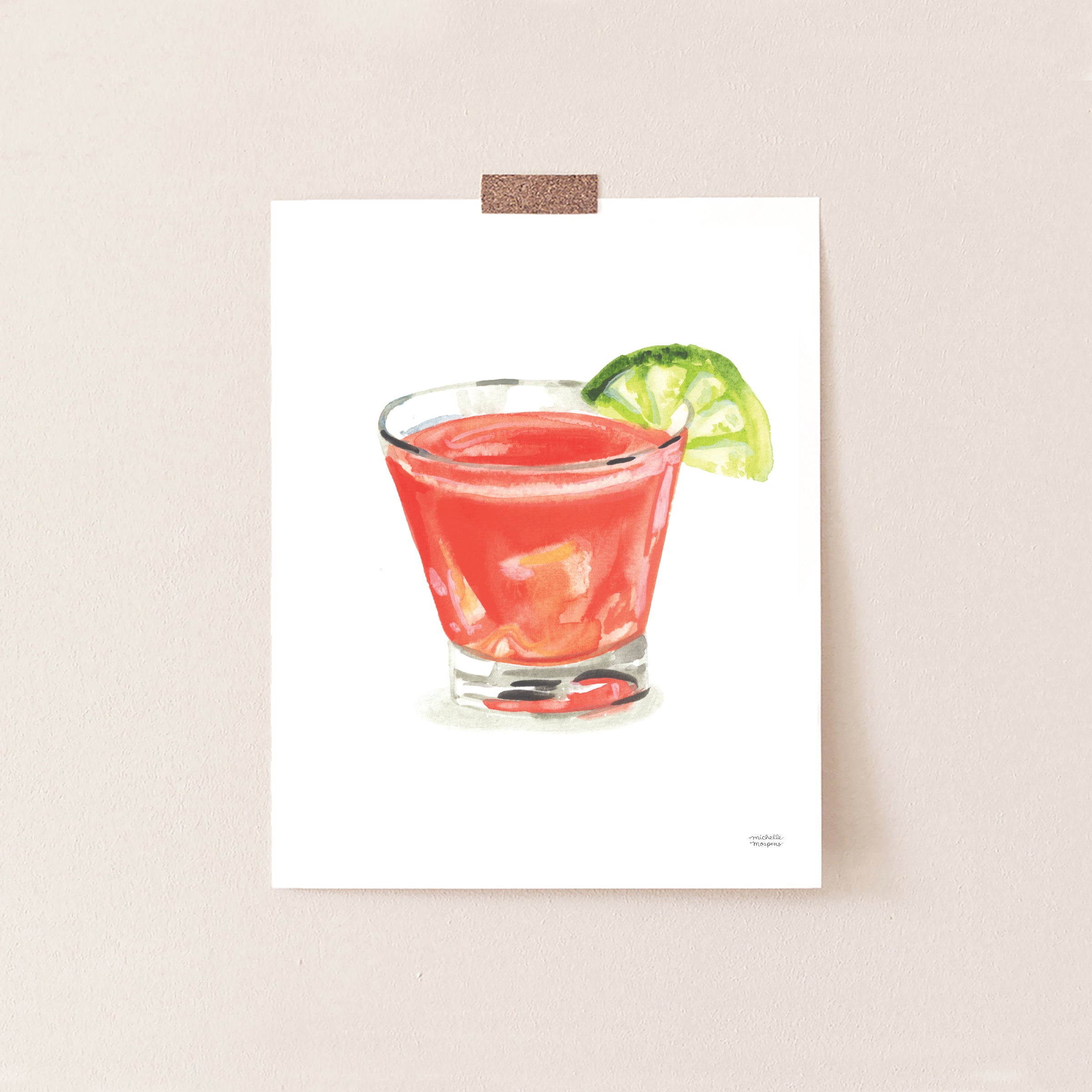 Sea Breeze Cocktail Art Print