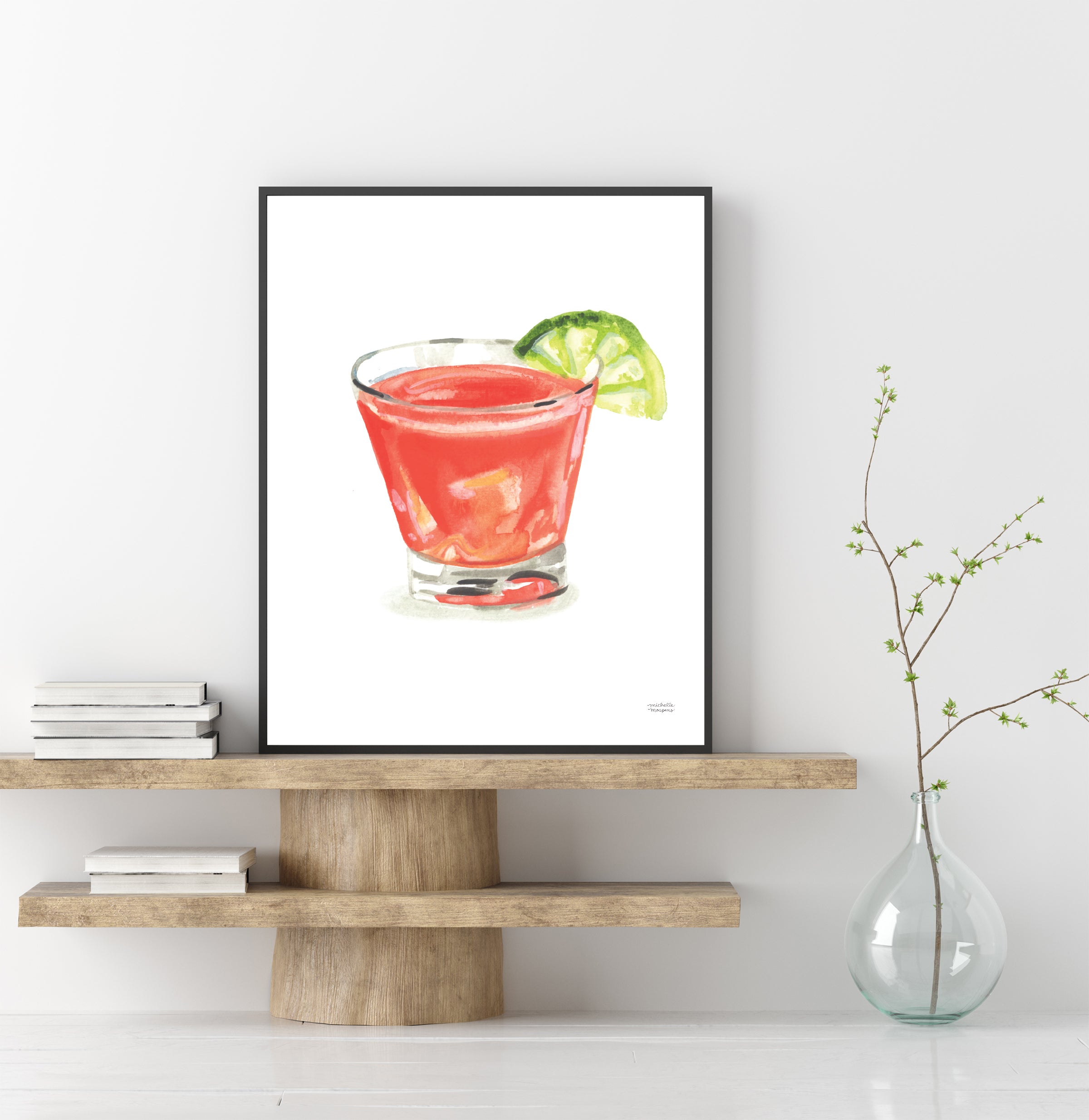 Sea Breeze Cocktail Art Print