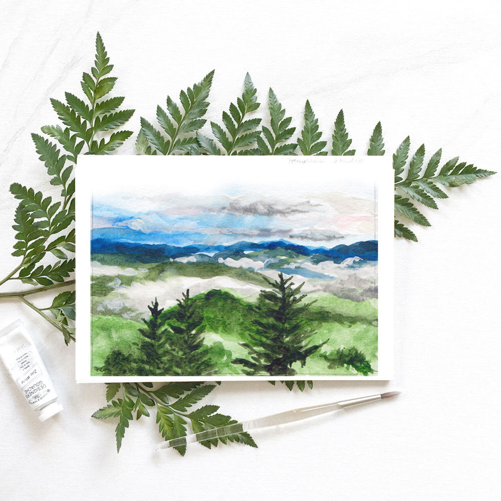 Custom Hand-painted Landscape Illustration