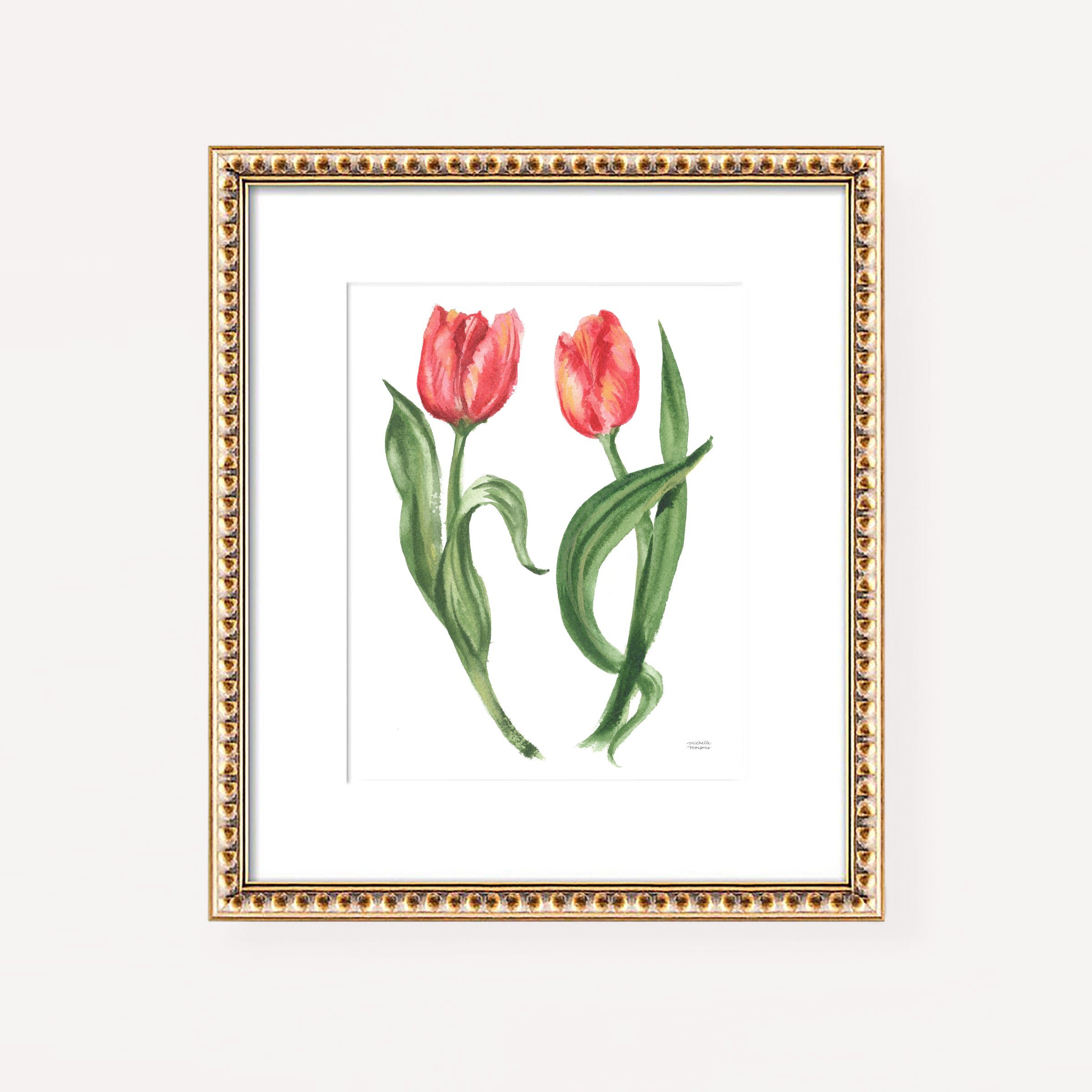 Tulip Botanicals Floral Unframed Wall Art Print
