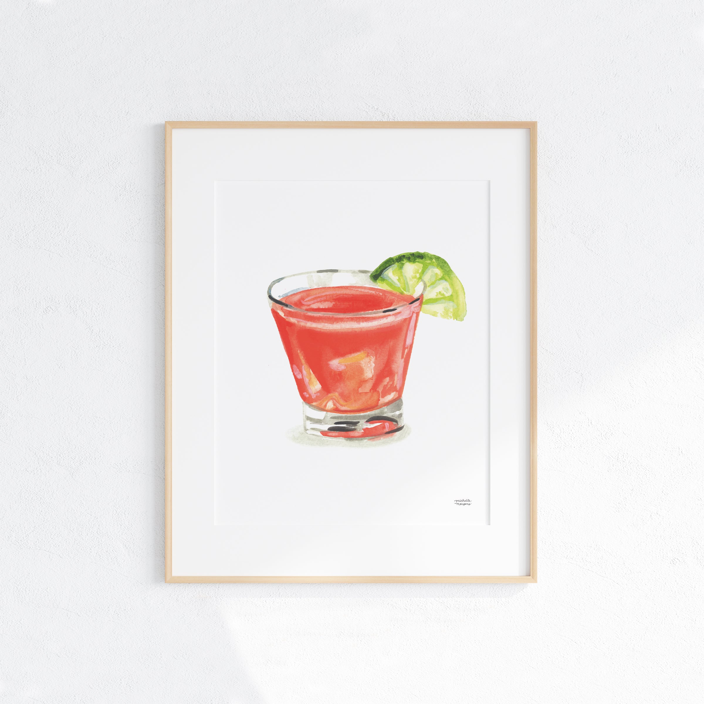 Sea Breeze Cocktail Art Print