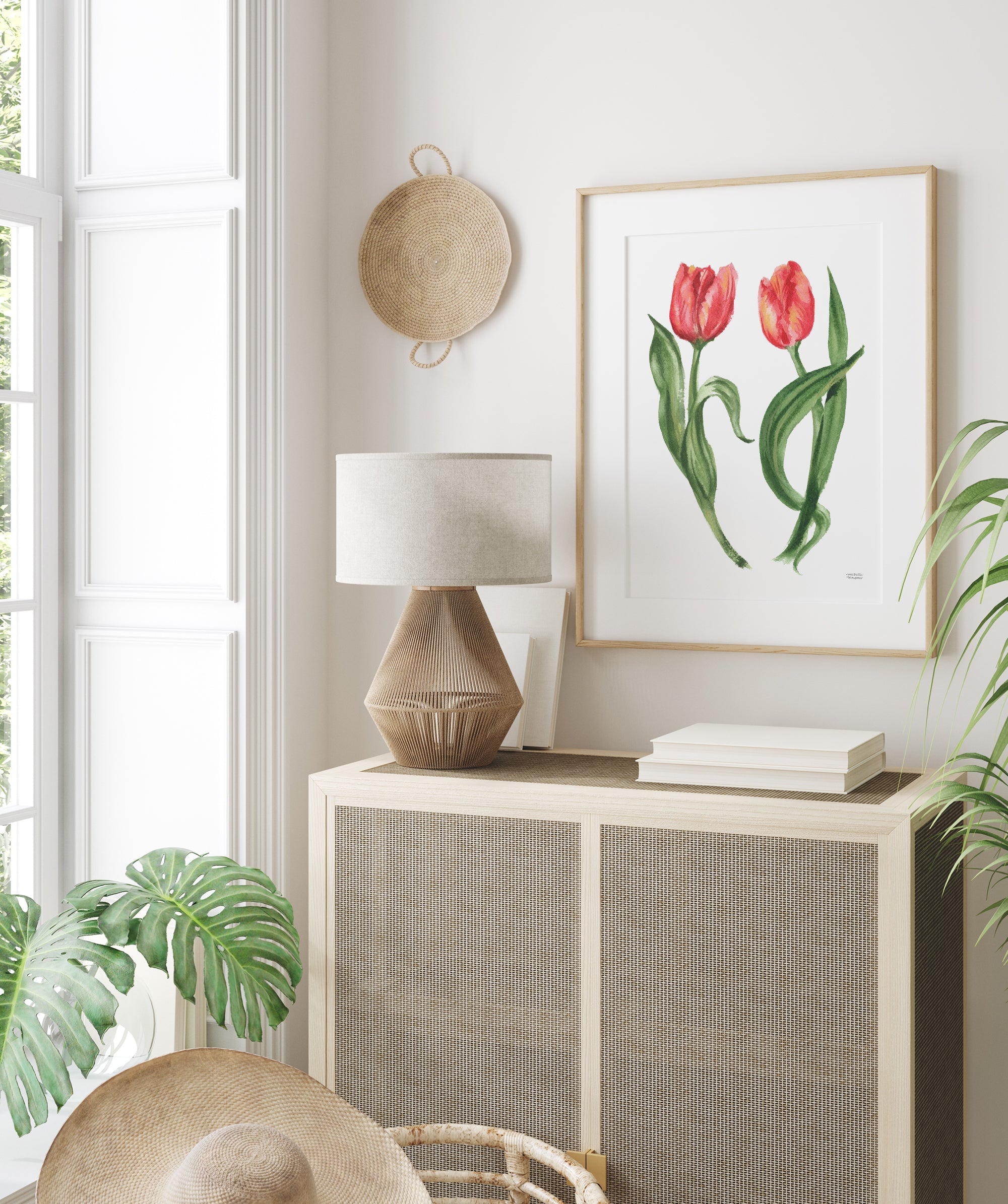Tulip Botanicals Floral Unframed Wall Art Print