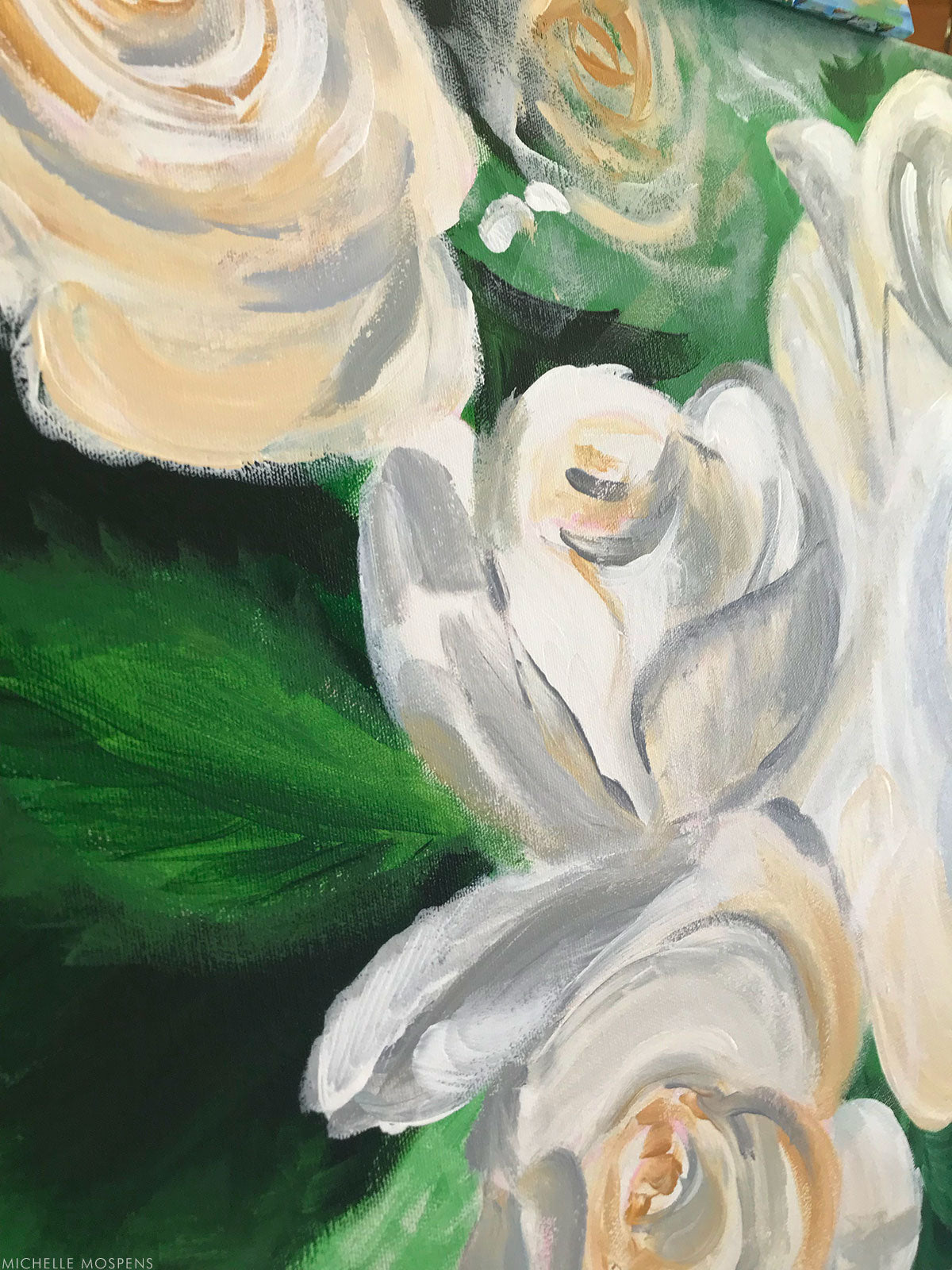 Last Roses of Summer | Roses Floral Original Large Canvas Painting