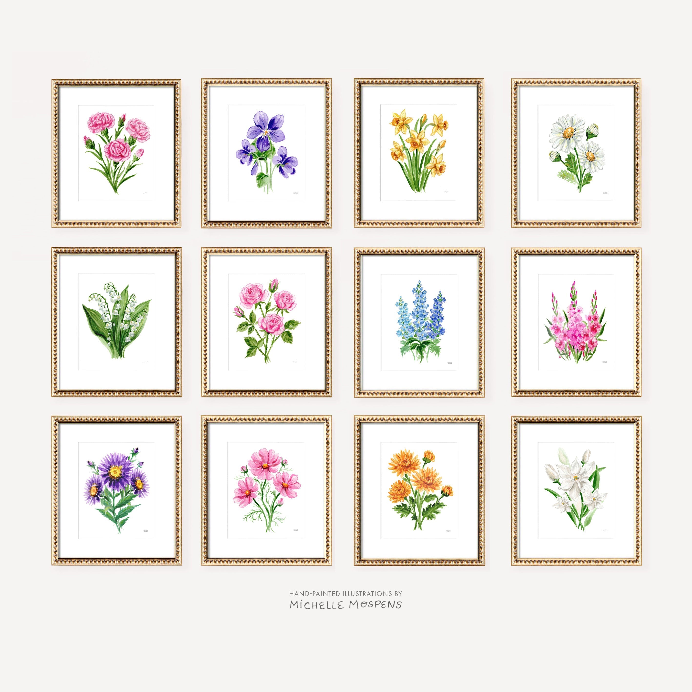12 Birth Month Flowers: A Watercolor Guide to Your Bloom