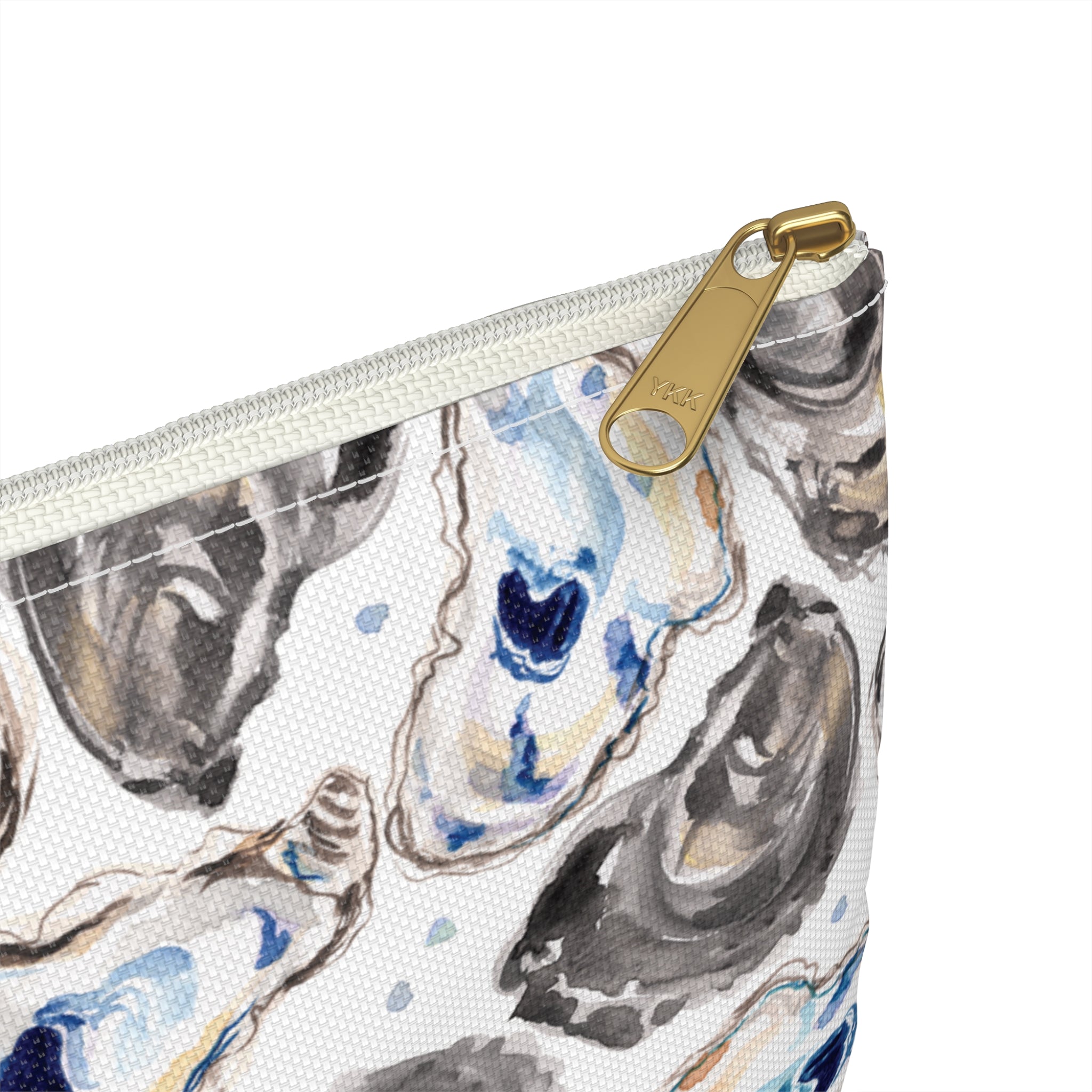 Watercolor Oyster Shells Accessory Pouch | Pencil Pouch, Makeup Pouch, Cosmetic Case