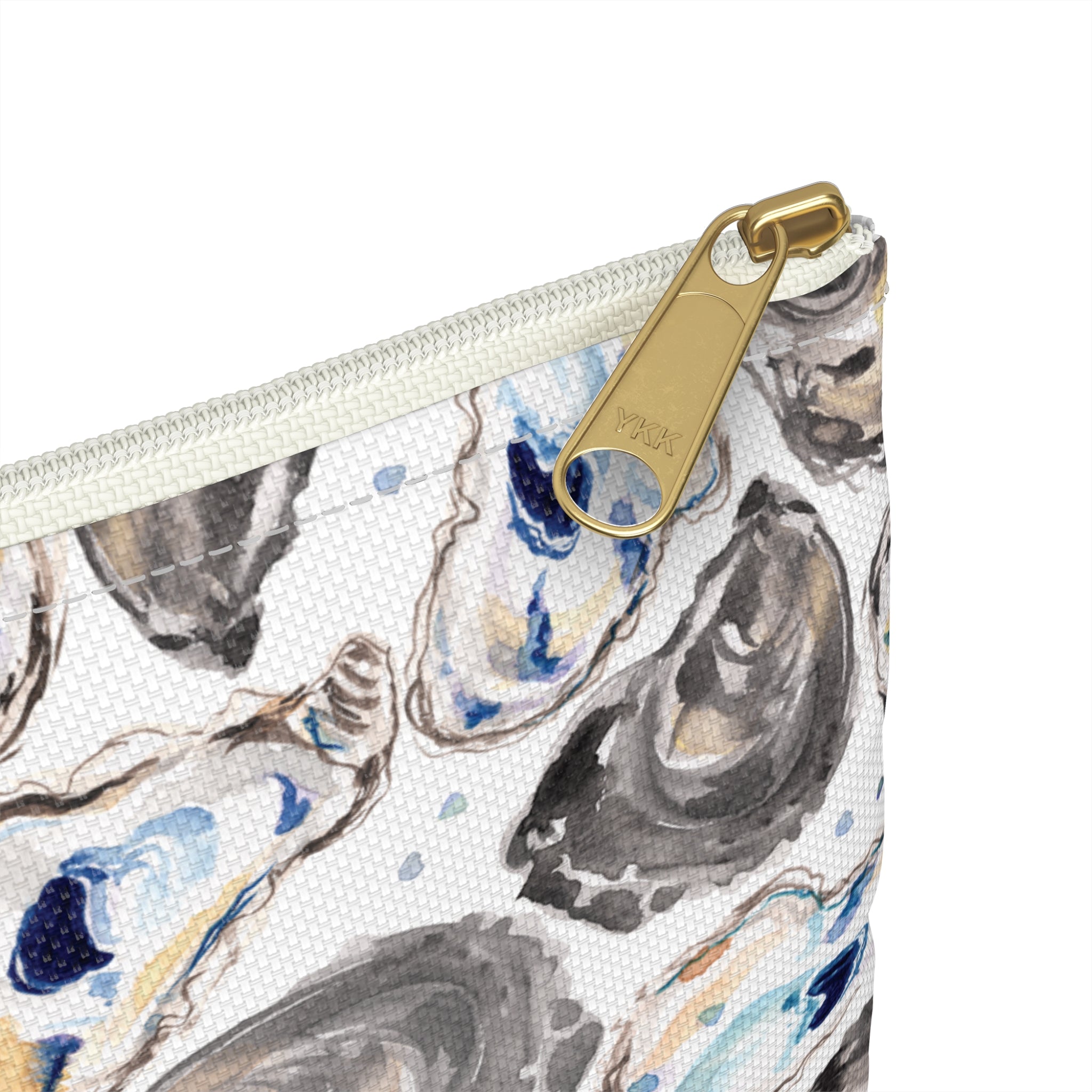 Watercolor Oyster Shells Accessory Pouch | Pencil Pouch, Makeup Pouch, Cosmetic Case