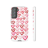 Watercolor Hearts Phone Case (Samsung Galaxy, Google Pixel, iPhone 15 thru iPhone 11)
