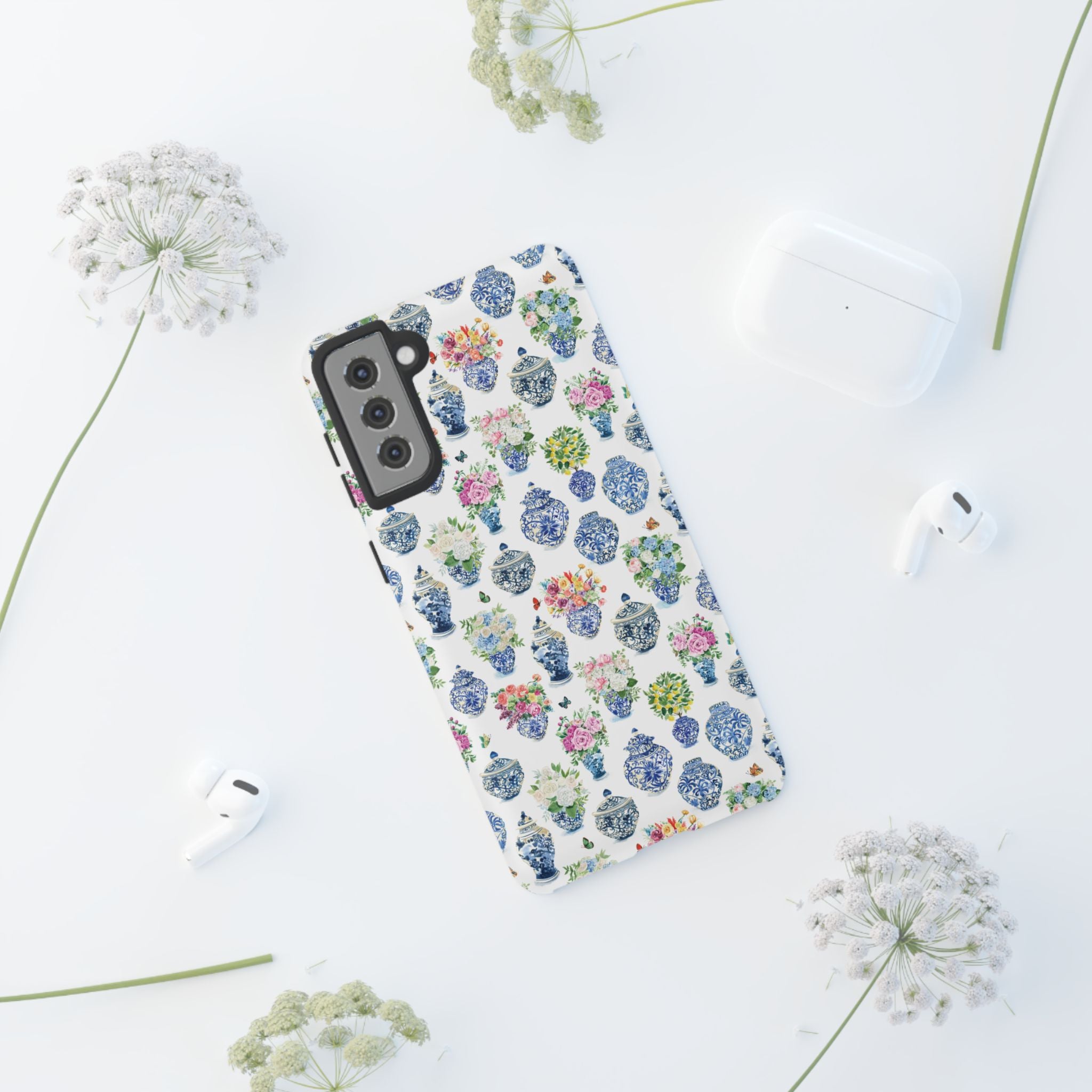 Watercolor Ginger Jar Bouquets Phone Cover Case