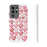 Watercolor Hearts Phone Case (Samsung Galaxy, Google Pixel, iPhone 15 thru iPhone 11)