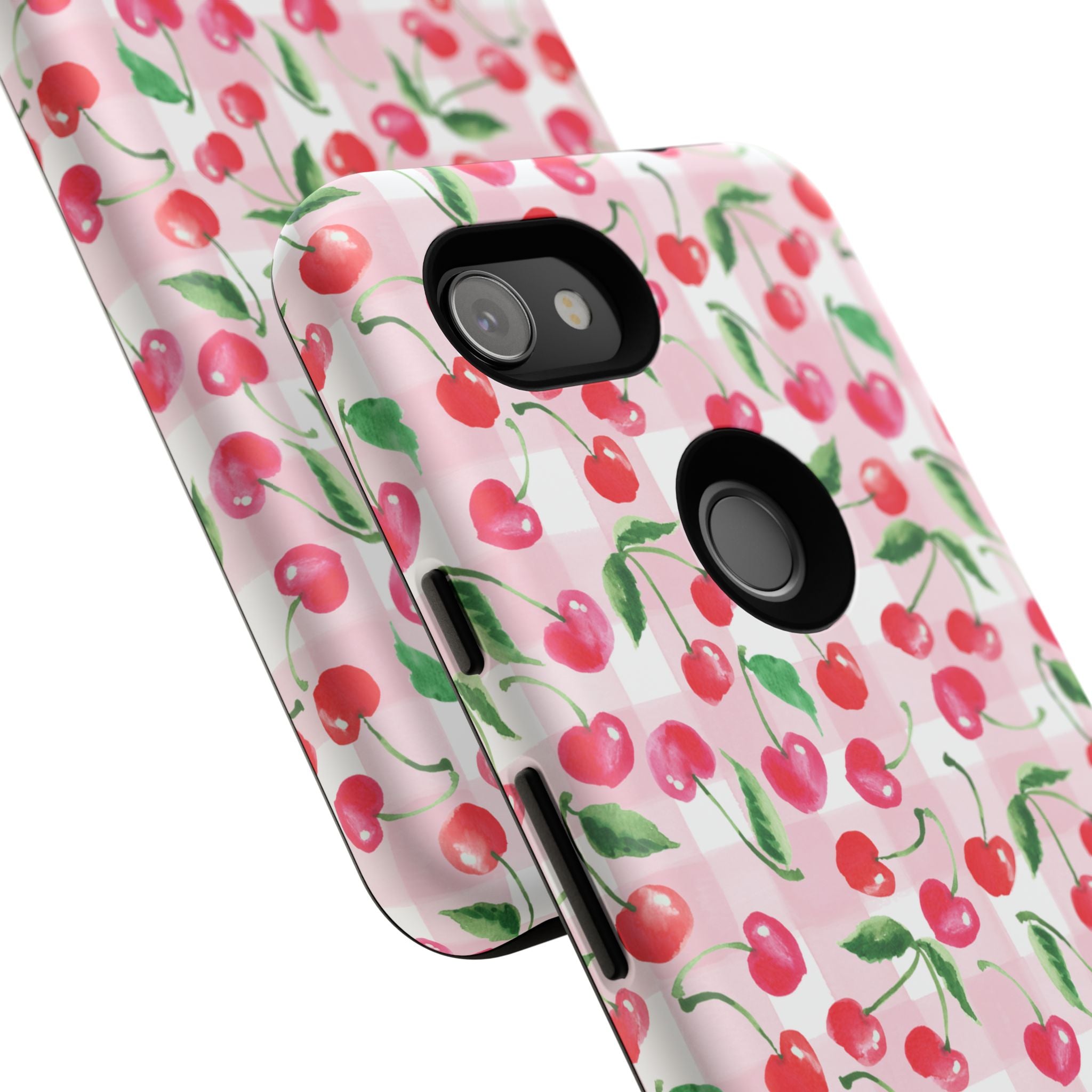 Gingham Cherry Phone Cover Case (iPhone 16, Samsung, Google Pixel)