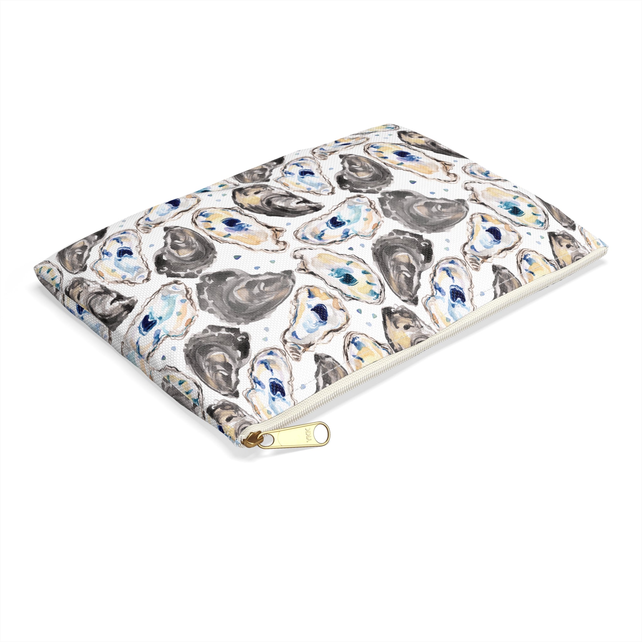 Watercolor Oyster Shells Accessory Pouch | Pencil Pouch, Makeup Pouch, Cosmetic Case