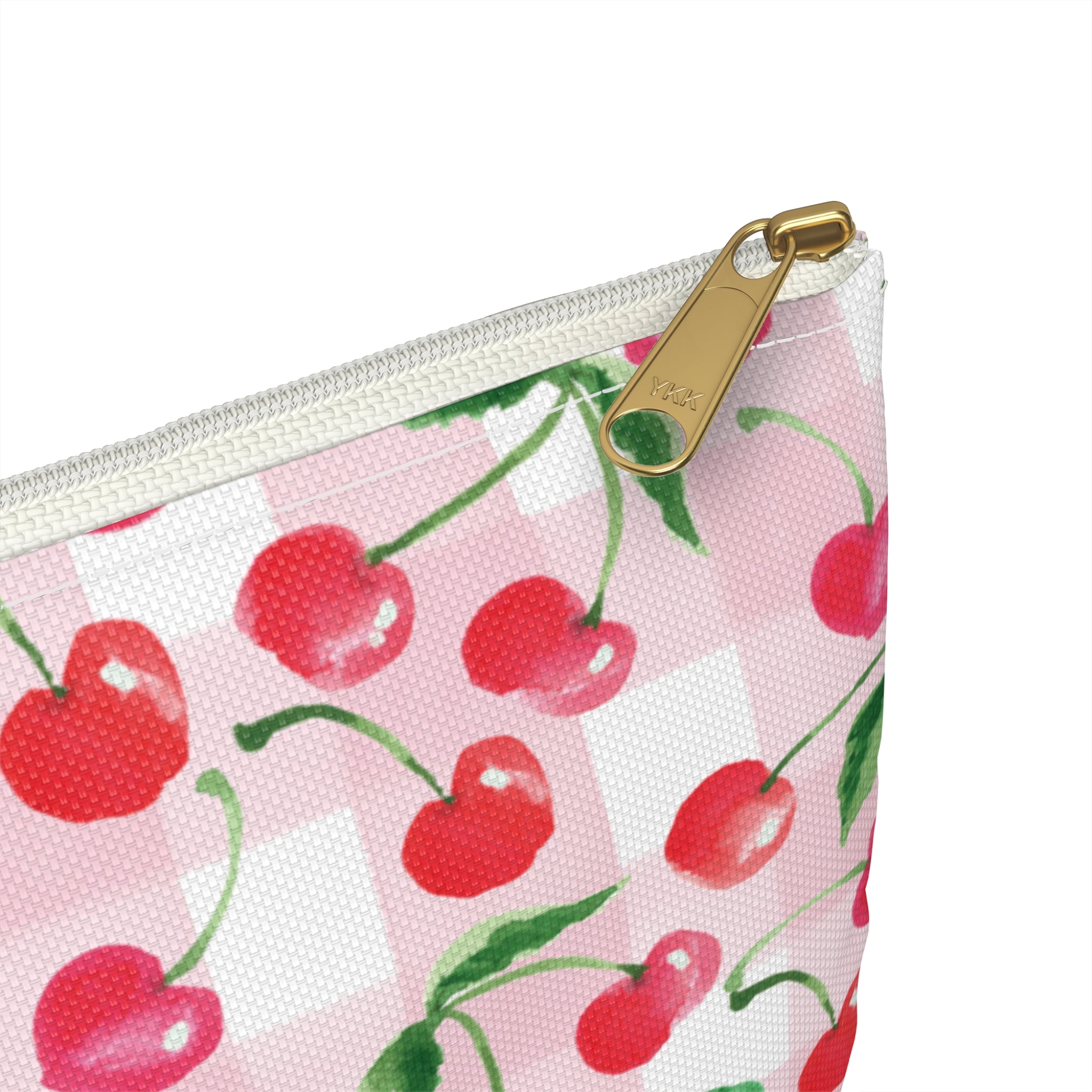 Cute Gingham Cherries Accessory Pouch | Pencil Pouch, Makeup Pouch, Cosmetic Case