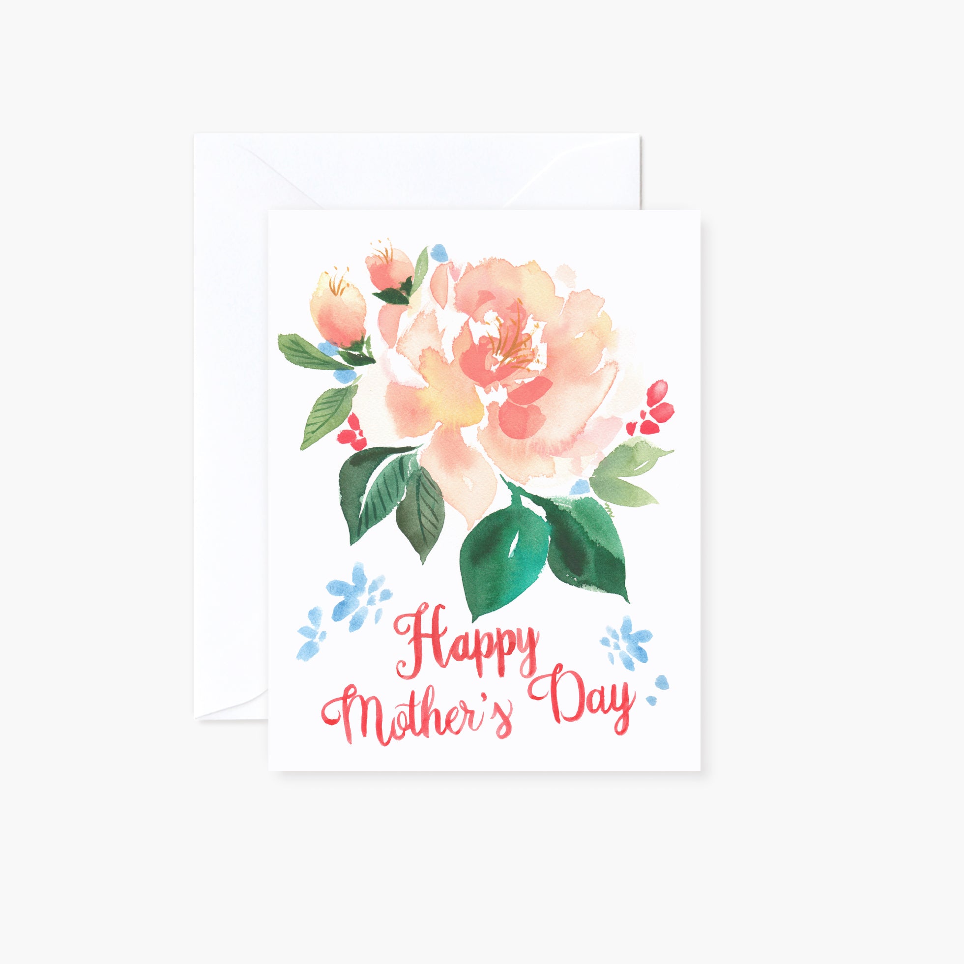 Peach Peony Bloom Mother's Day Card