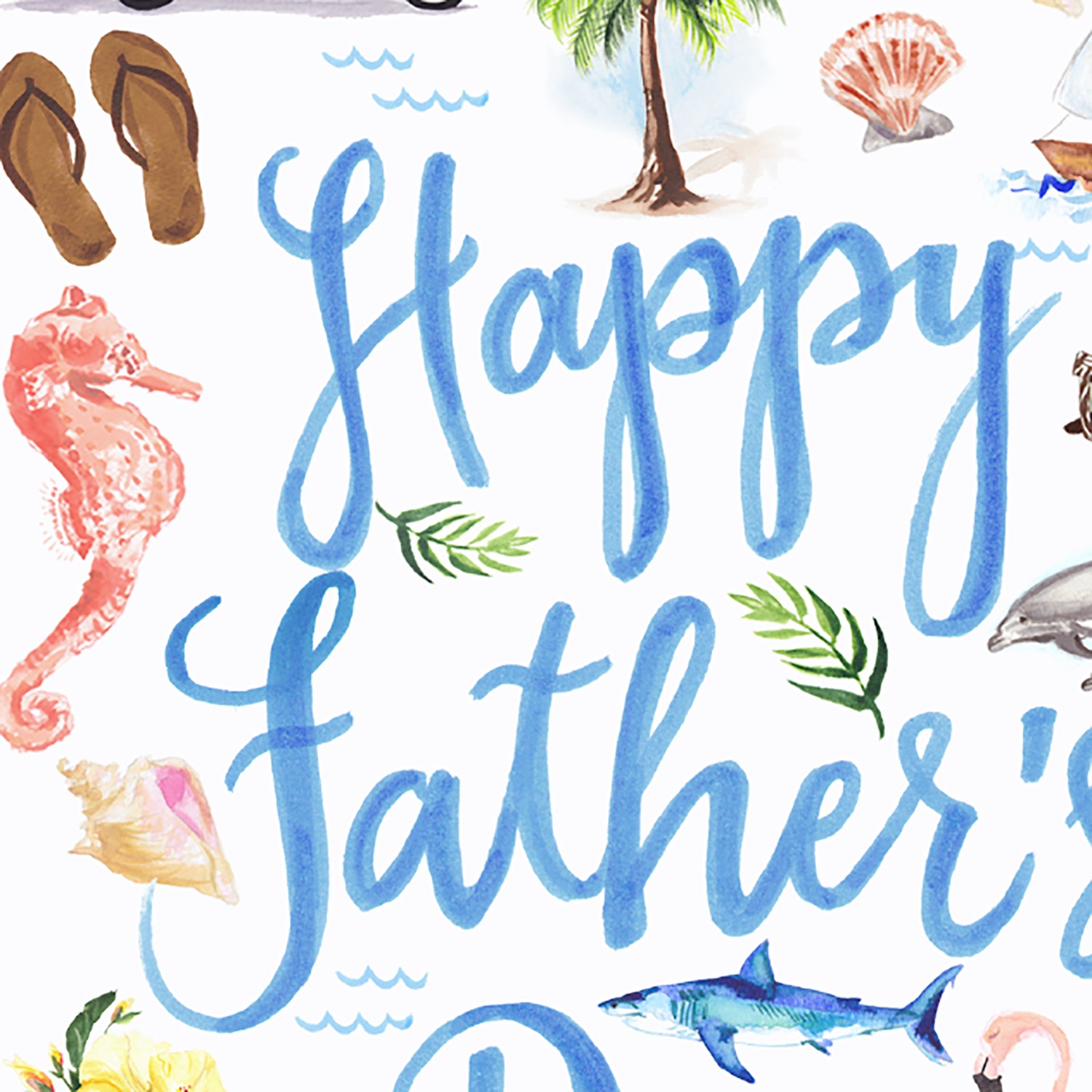 Watercolor Beach Lovin' Father's Day Card