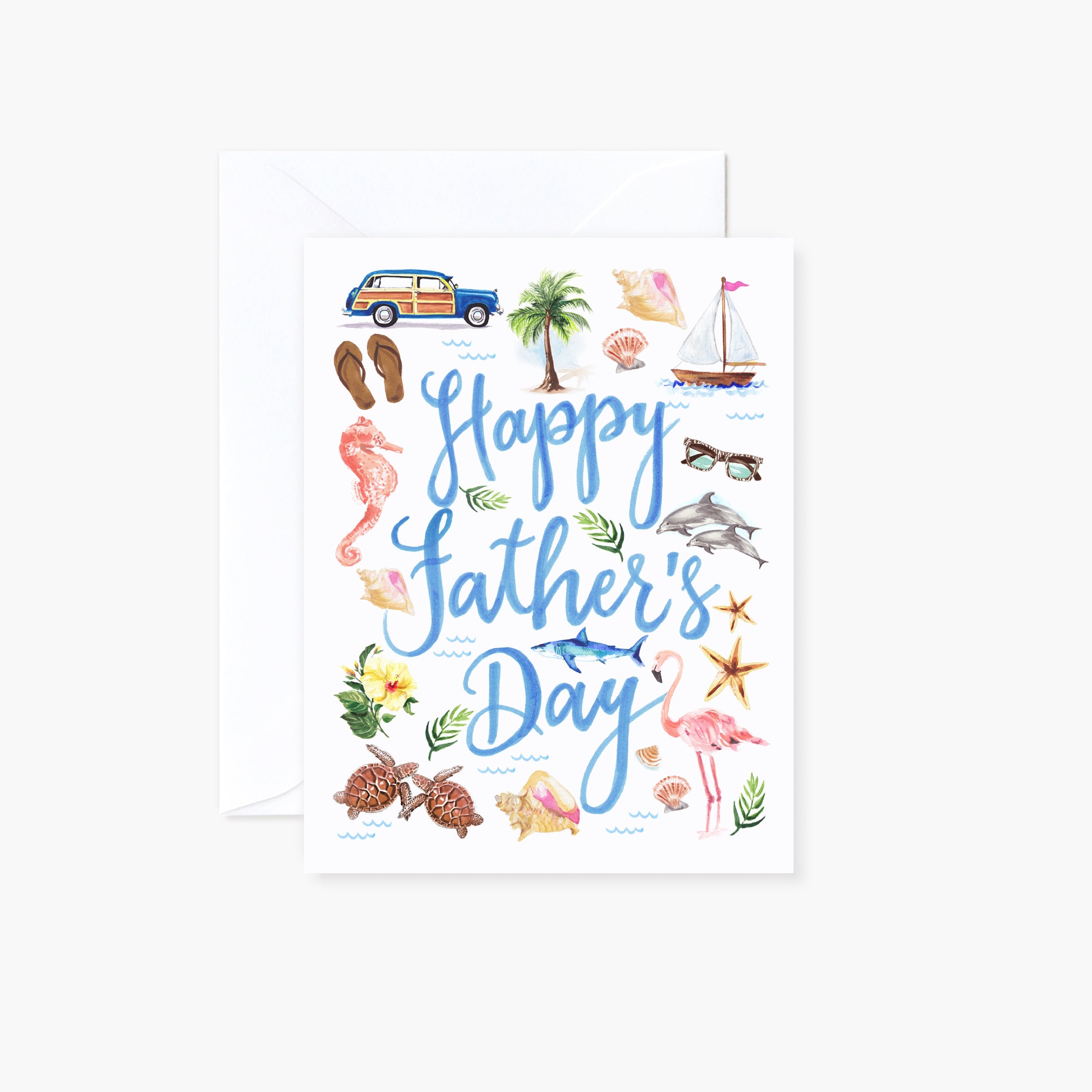 Watercolor Beach Lovin' Father's Day Card