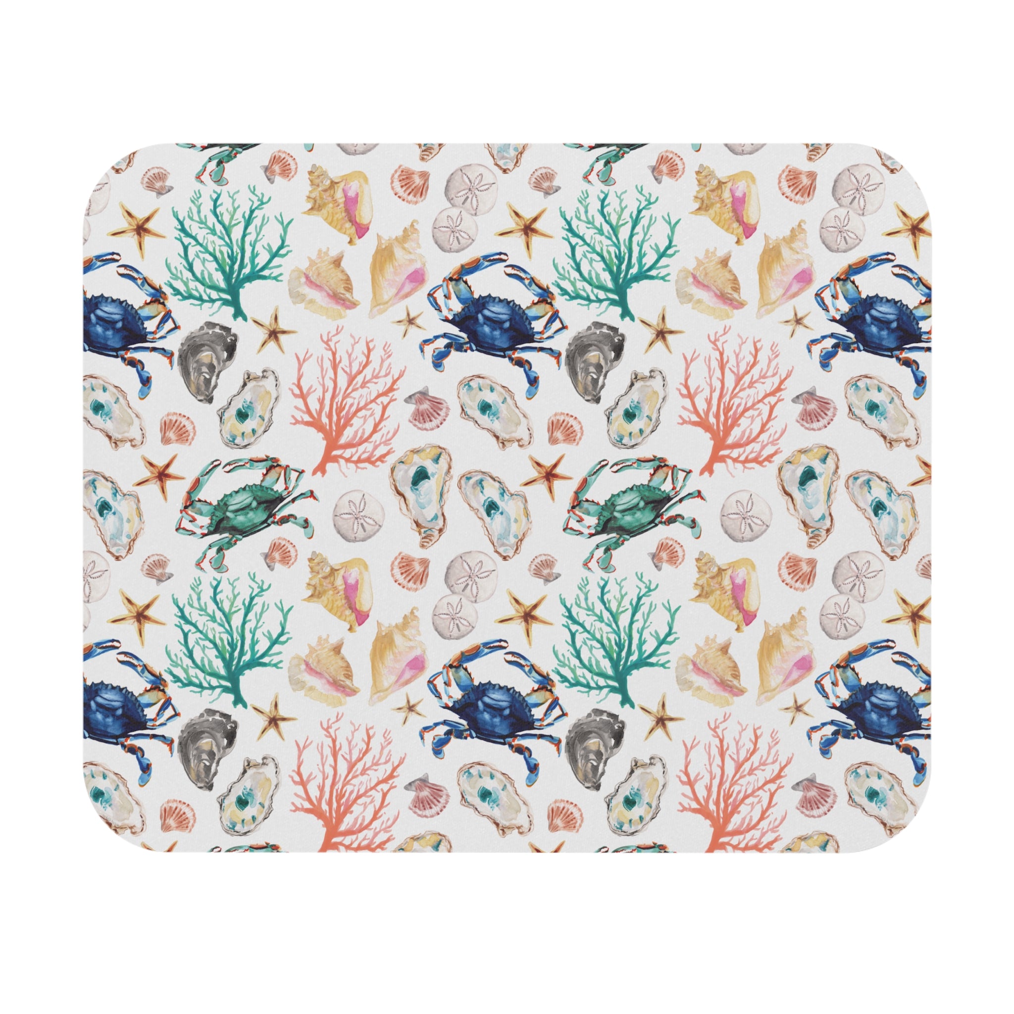 Watercolor Coastal Vibes Mouse Pad (Rectangle)