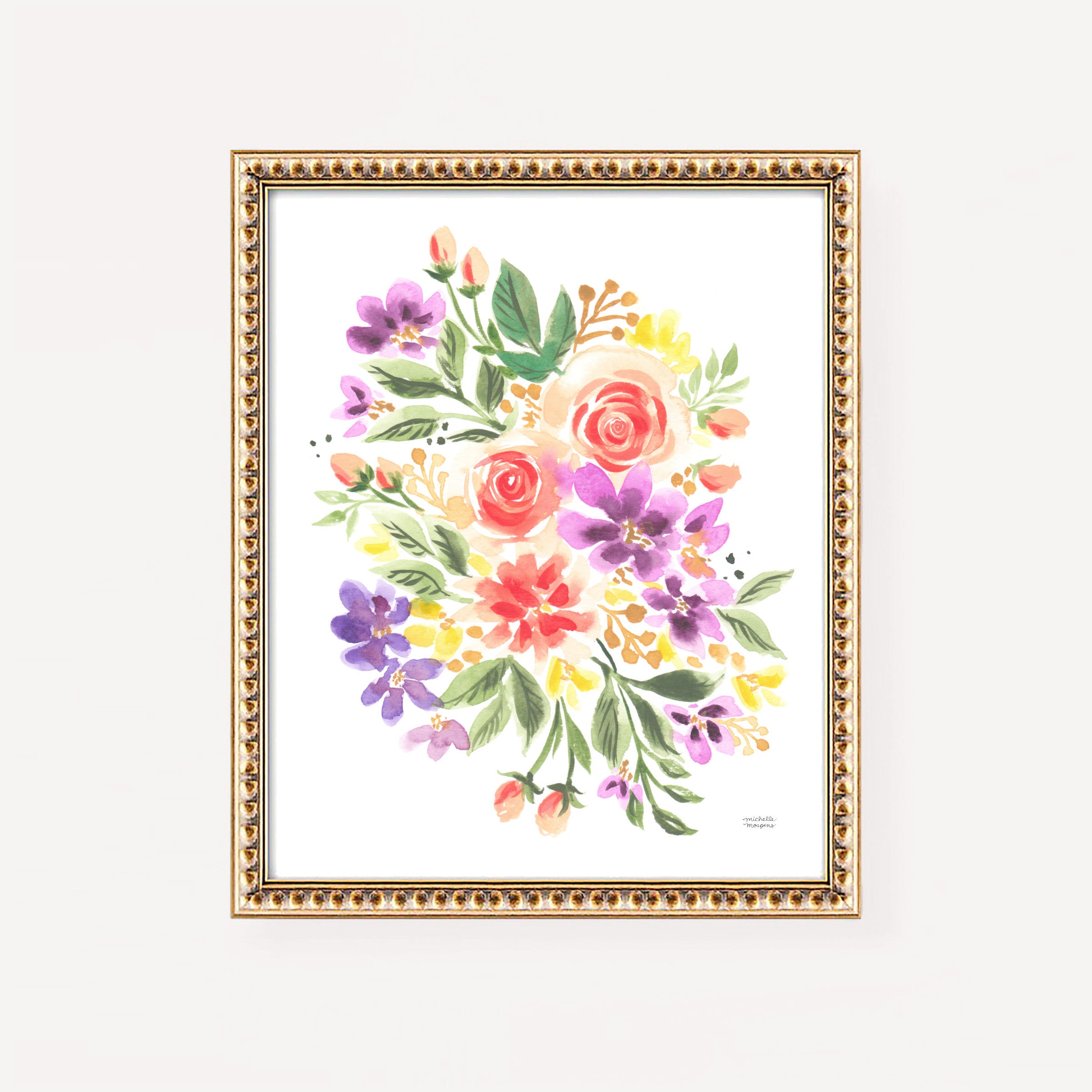 Enchanted Posy Floral Art Print | Michelle Mospens