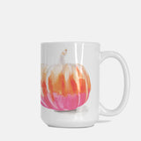 Watercolor Fall Pumpkin Coffee Mug Large 15oz.