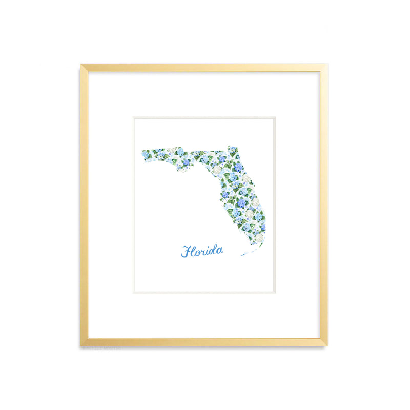 Watercolor Florida State Wall Art Print by Michelle Mospens