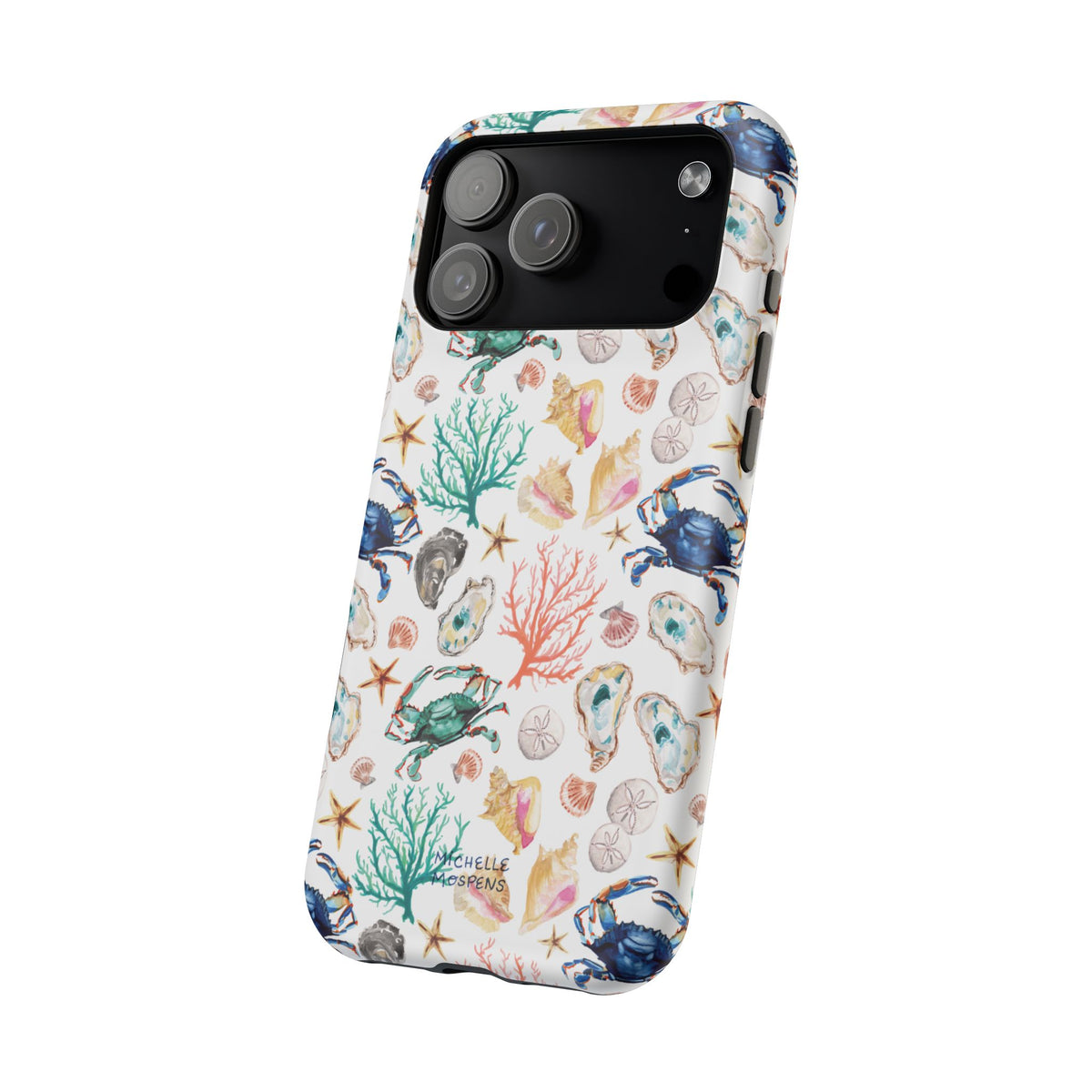 Watercolor Coastal Vibes Phone Case, Beach Seashell iPhone Case | Michelle Mospens