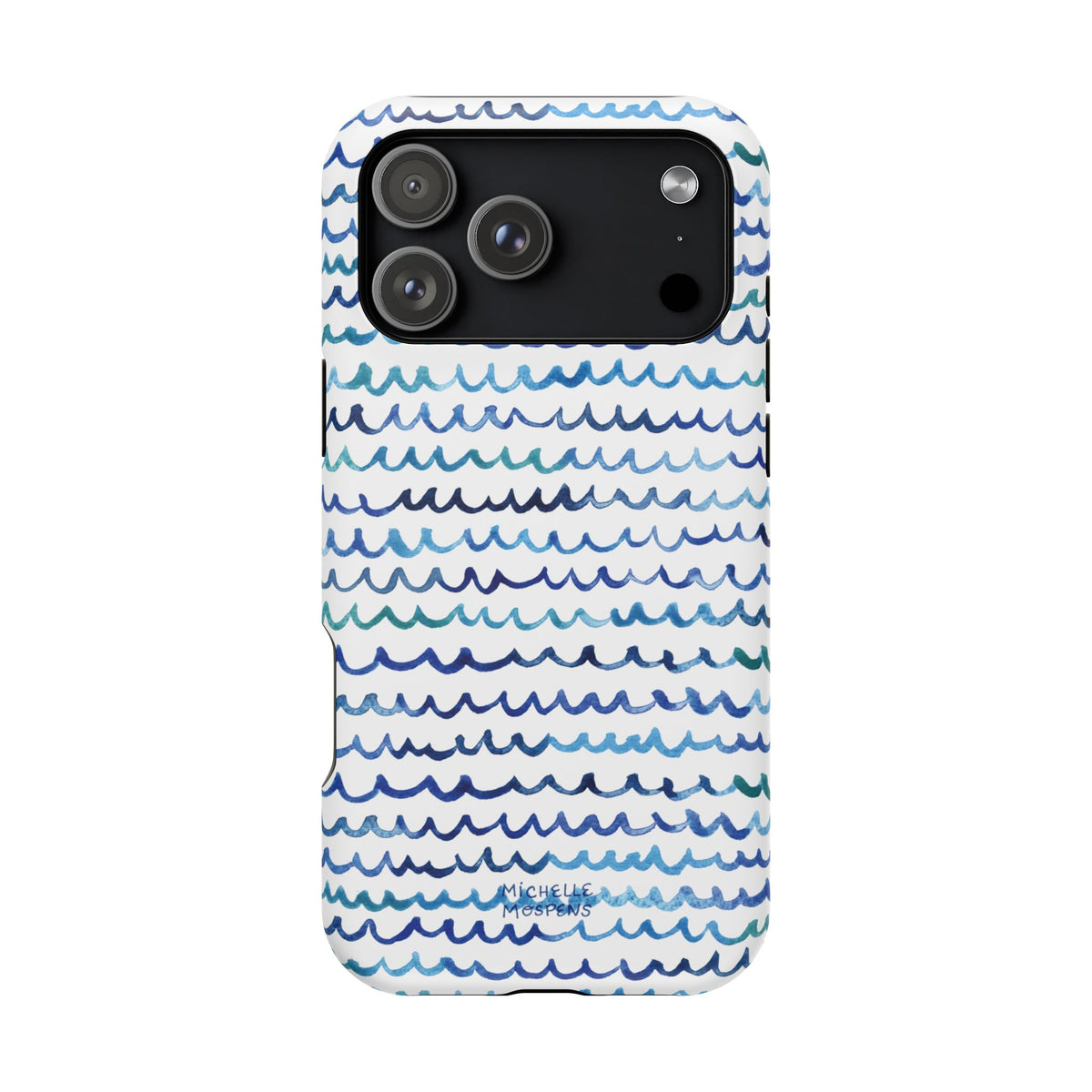 Watercolor Waves Phone Case, Coastal Beach & Lake iPhone Case | Michelle Mospens