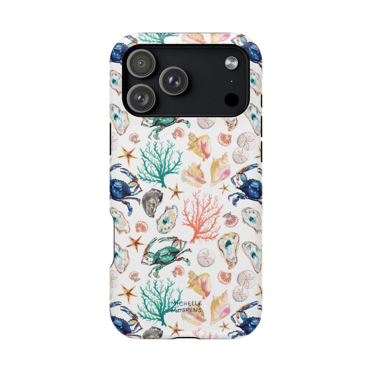 Watercolor Coastal Vibes Phone Case, Beach Seashell iPhone Case | Michelle Mospens