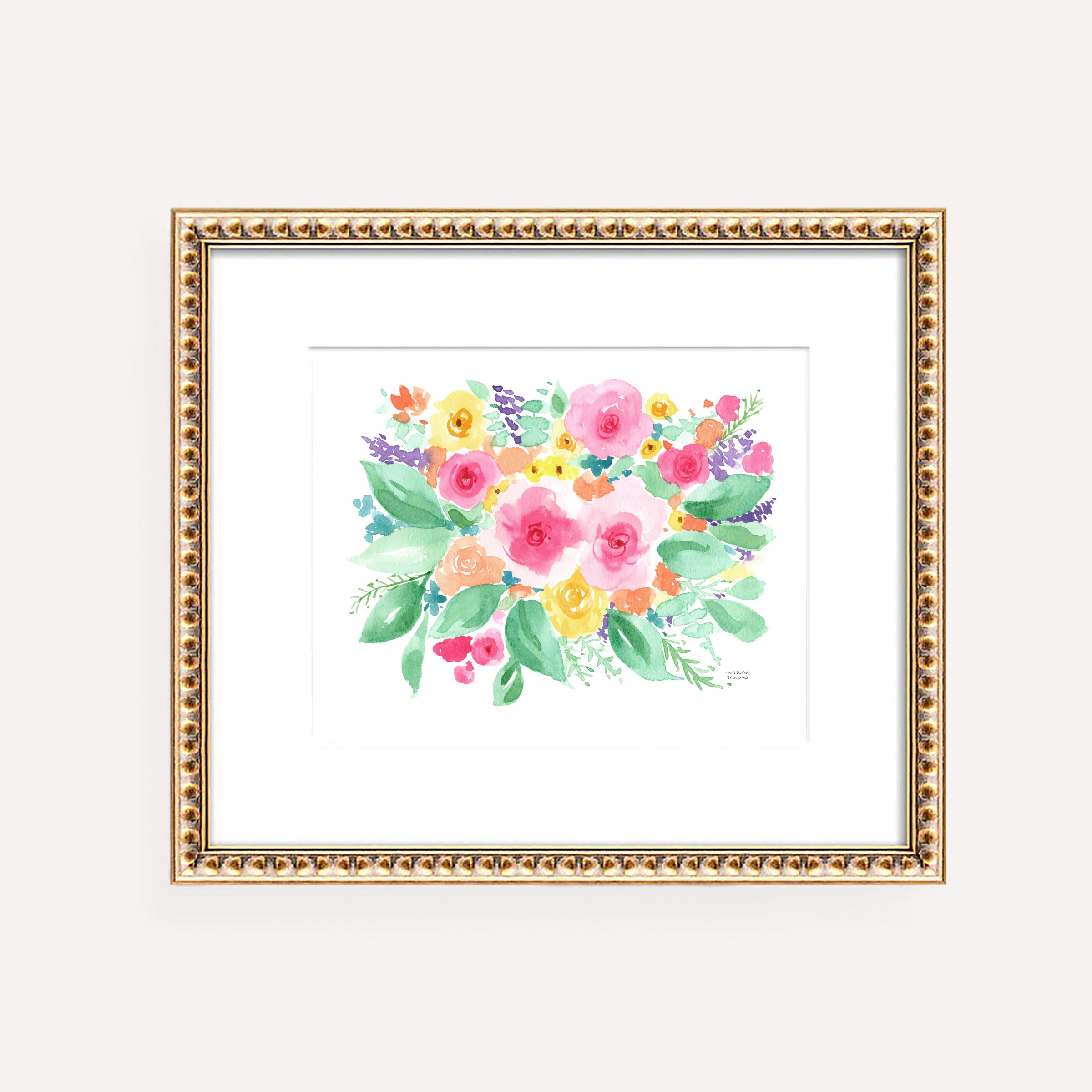 Garden Fresh Blooms Flowers Wall Art Print