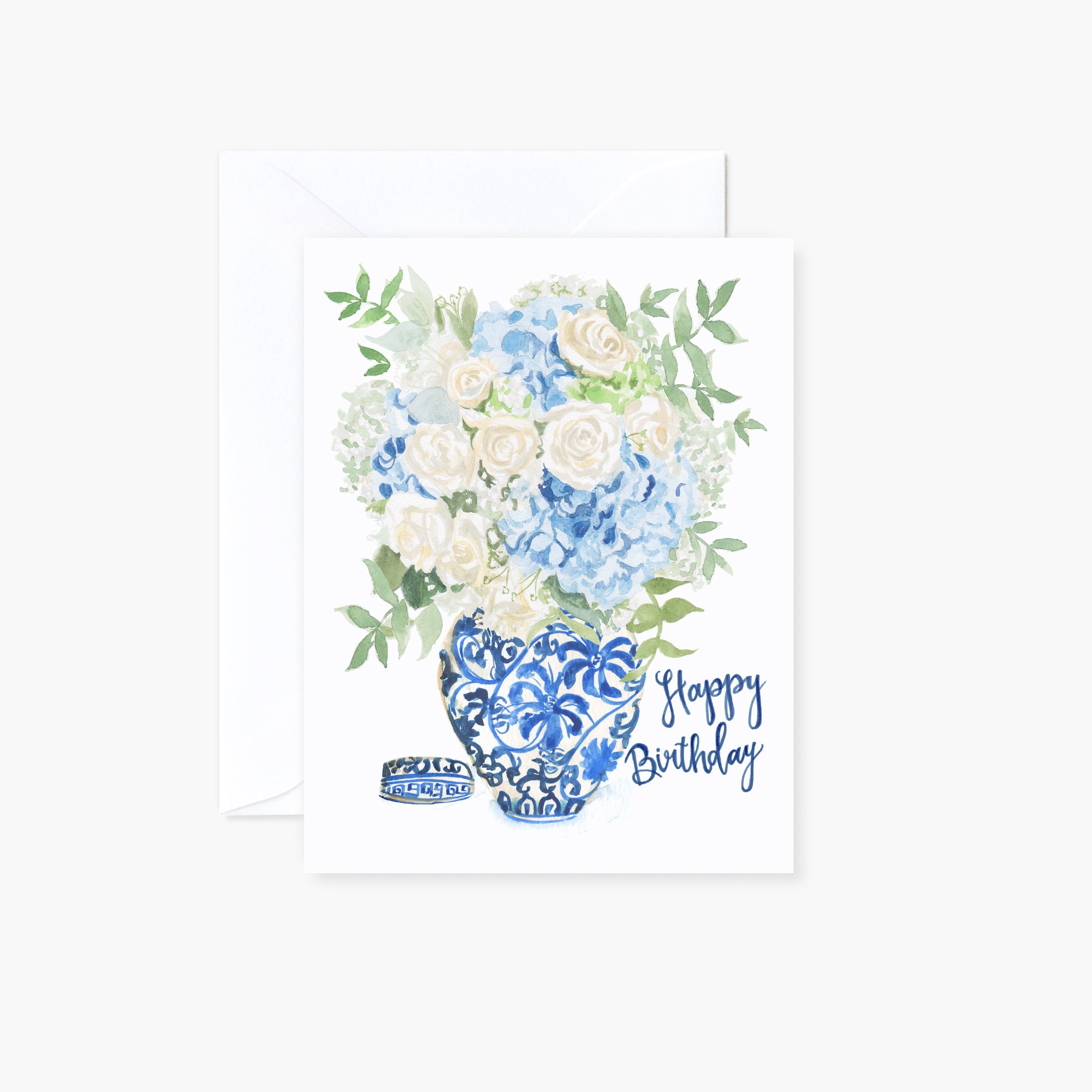 Ginger Jar Bouquet Birthday Card