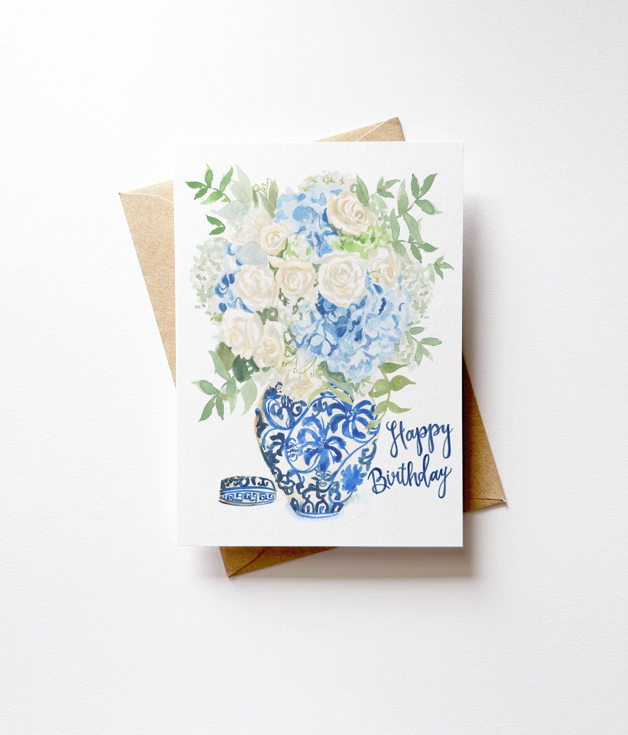 Floral Happy Birthday Card by Watercolor Artist Michelle Mospens