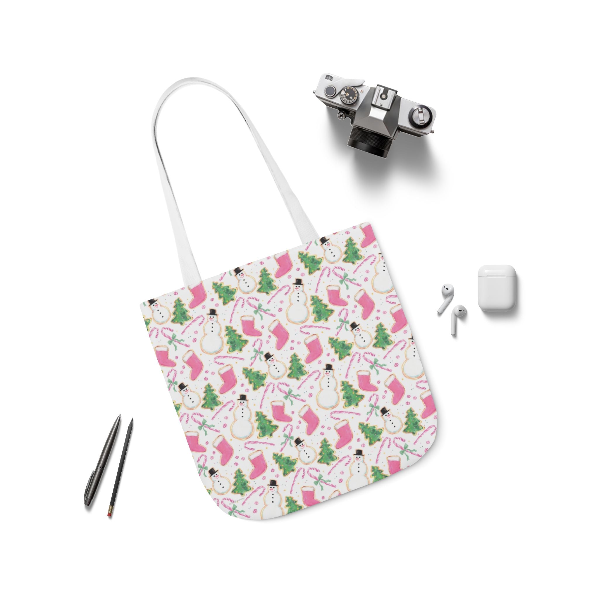 Illustrated Pinkmas Christmas Treats Tote Bag