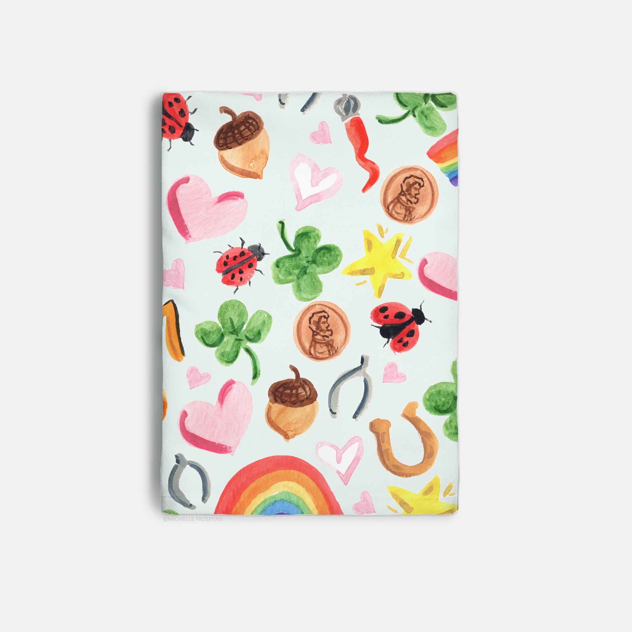 Watercolor Lucky Vibes Decorative Hostess Towel